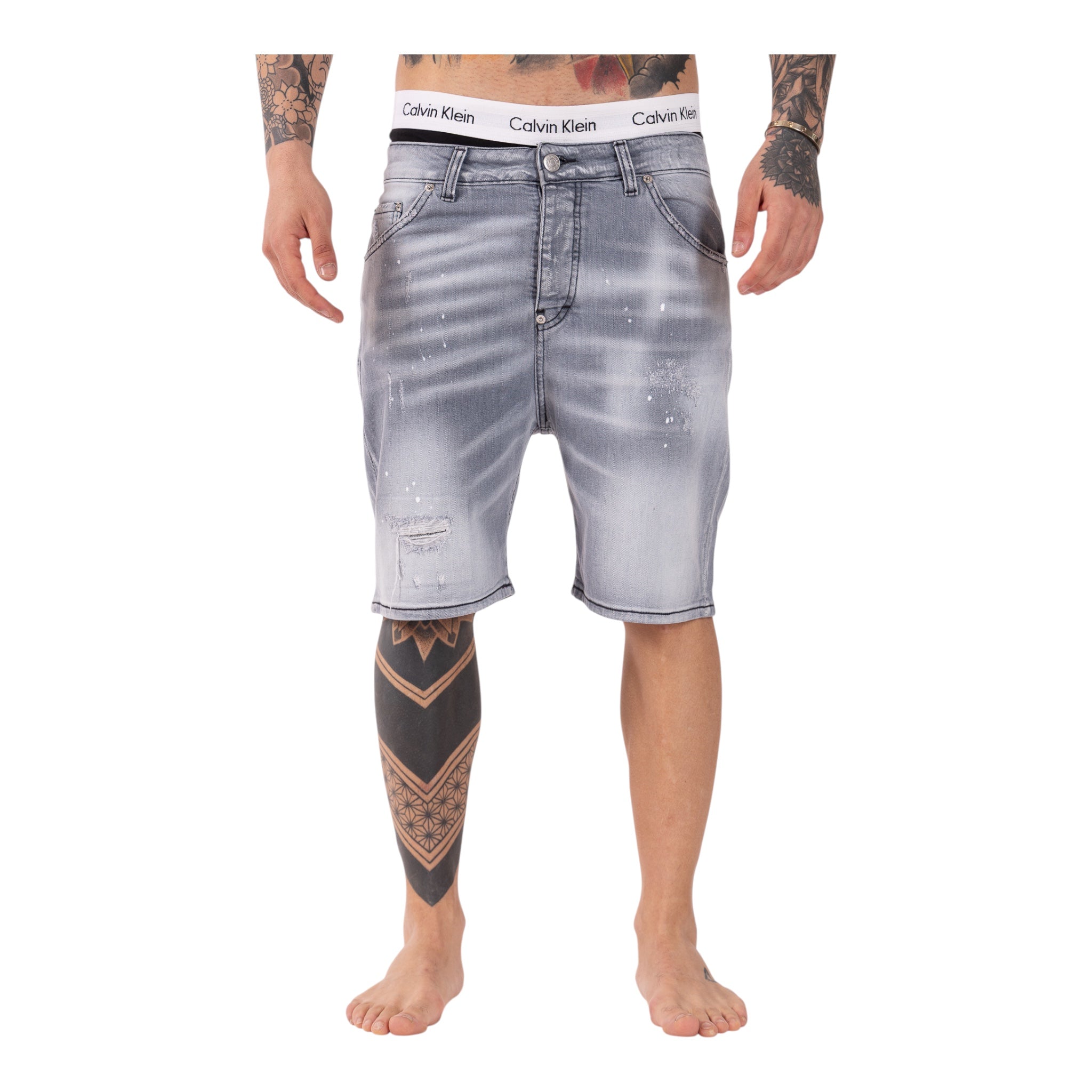 Short Denim Enzom 084N Grigio Soldier