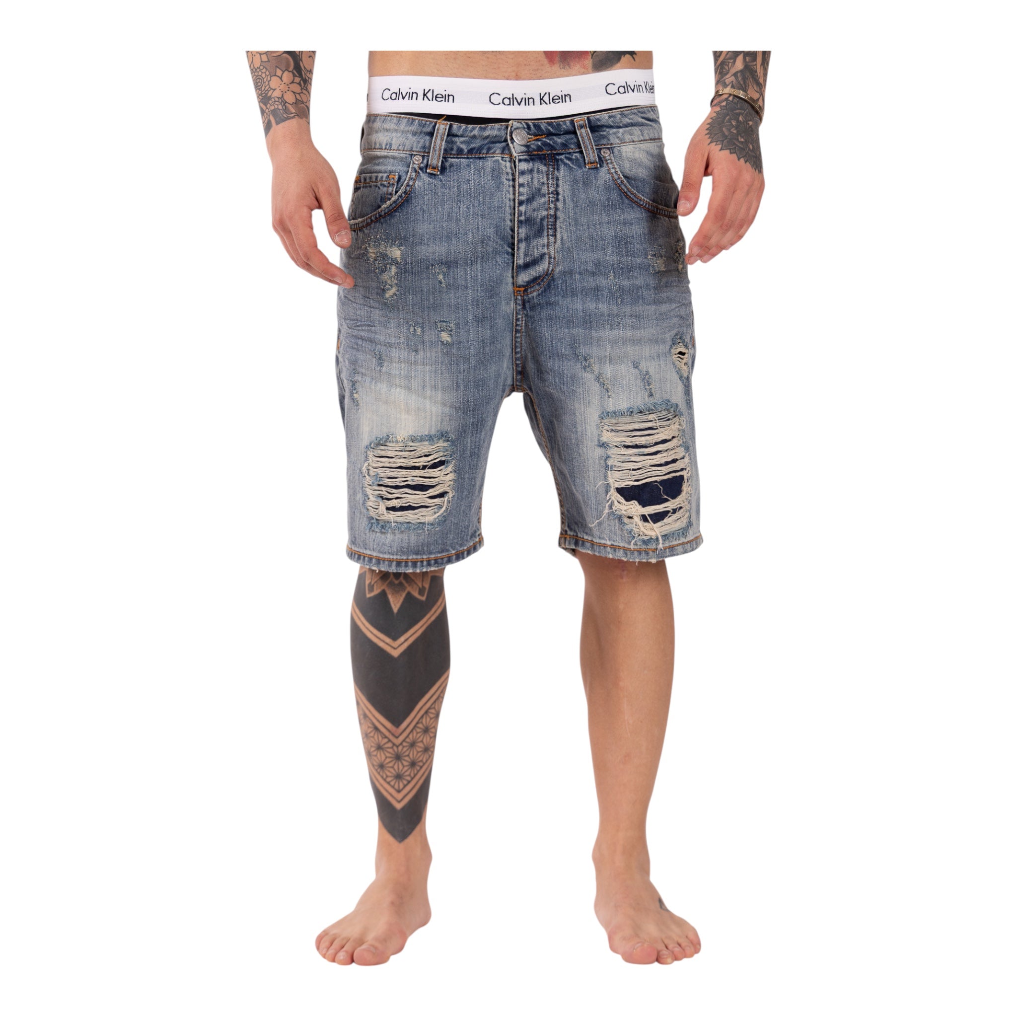 Short Denim Enzom 094B Chiaro Soldier