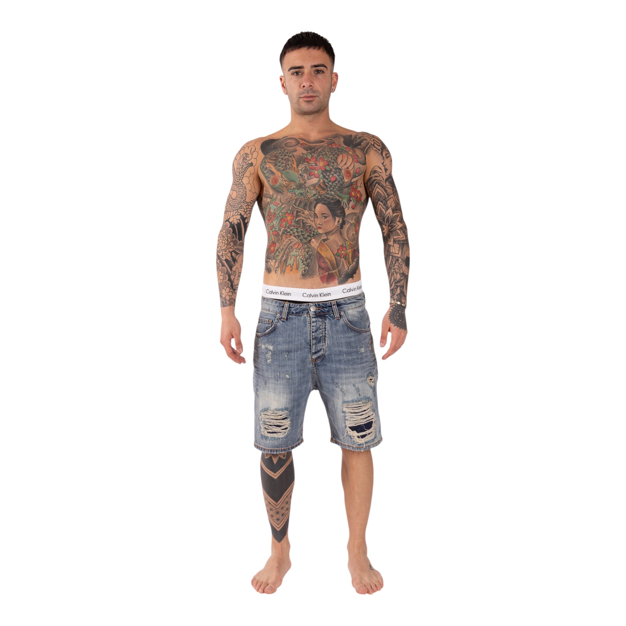 Short Denim Enzom 094B Chiaro Soldier