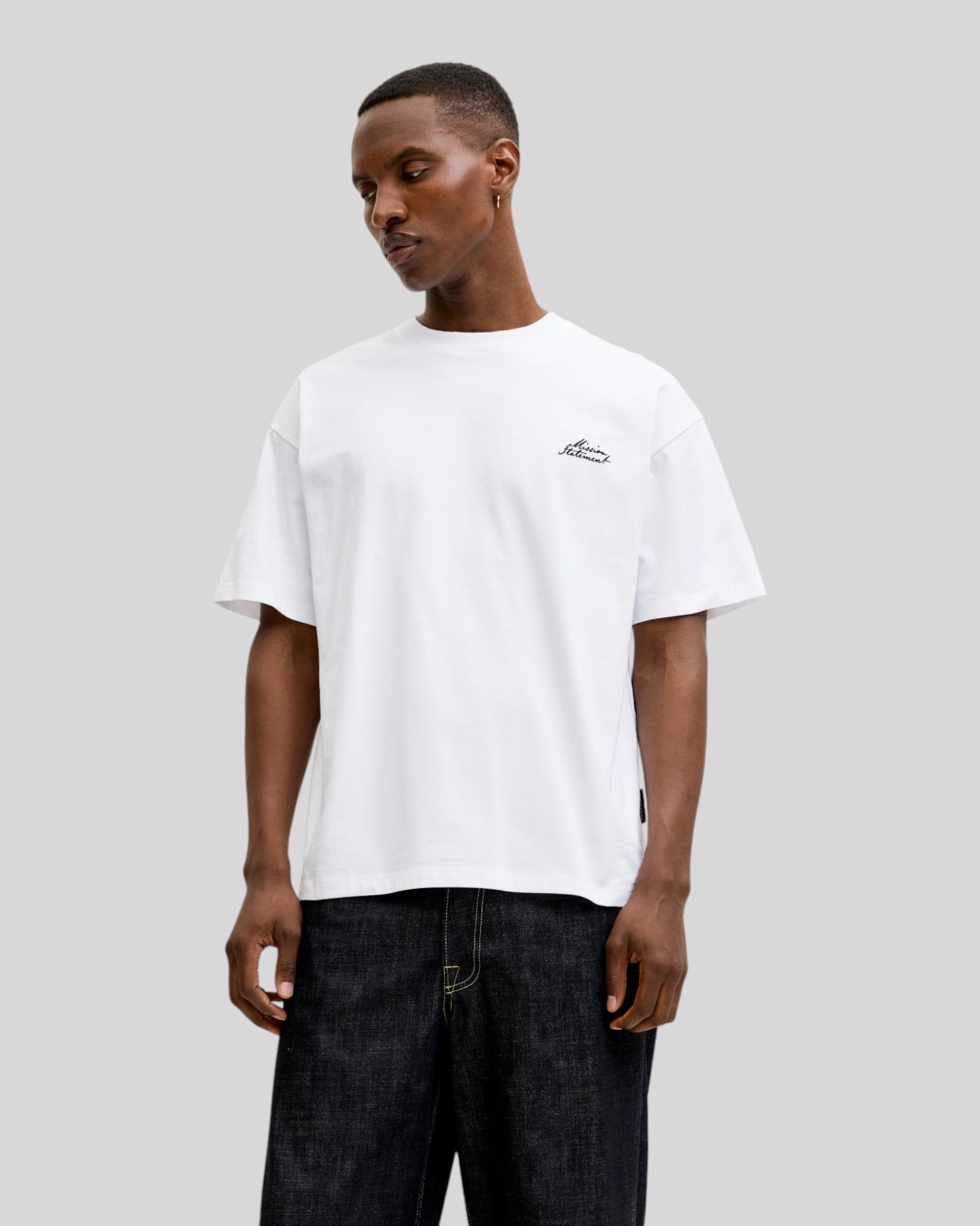 T-Shirt Jcodust Script Back SS Bianco 12292982 Jack & Jones
