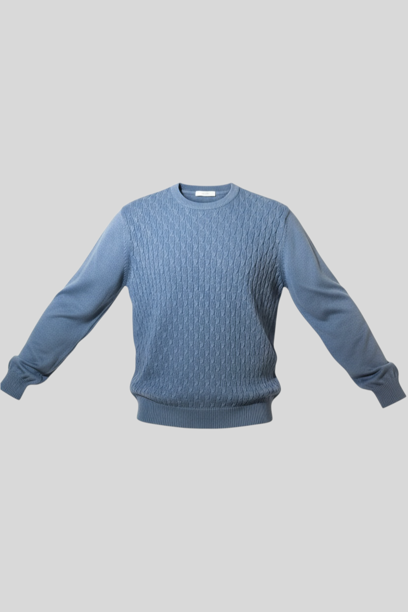 Maglione Girocollo Dettagliato MI3077SS Denim Seinse