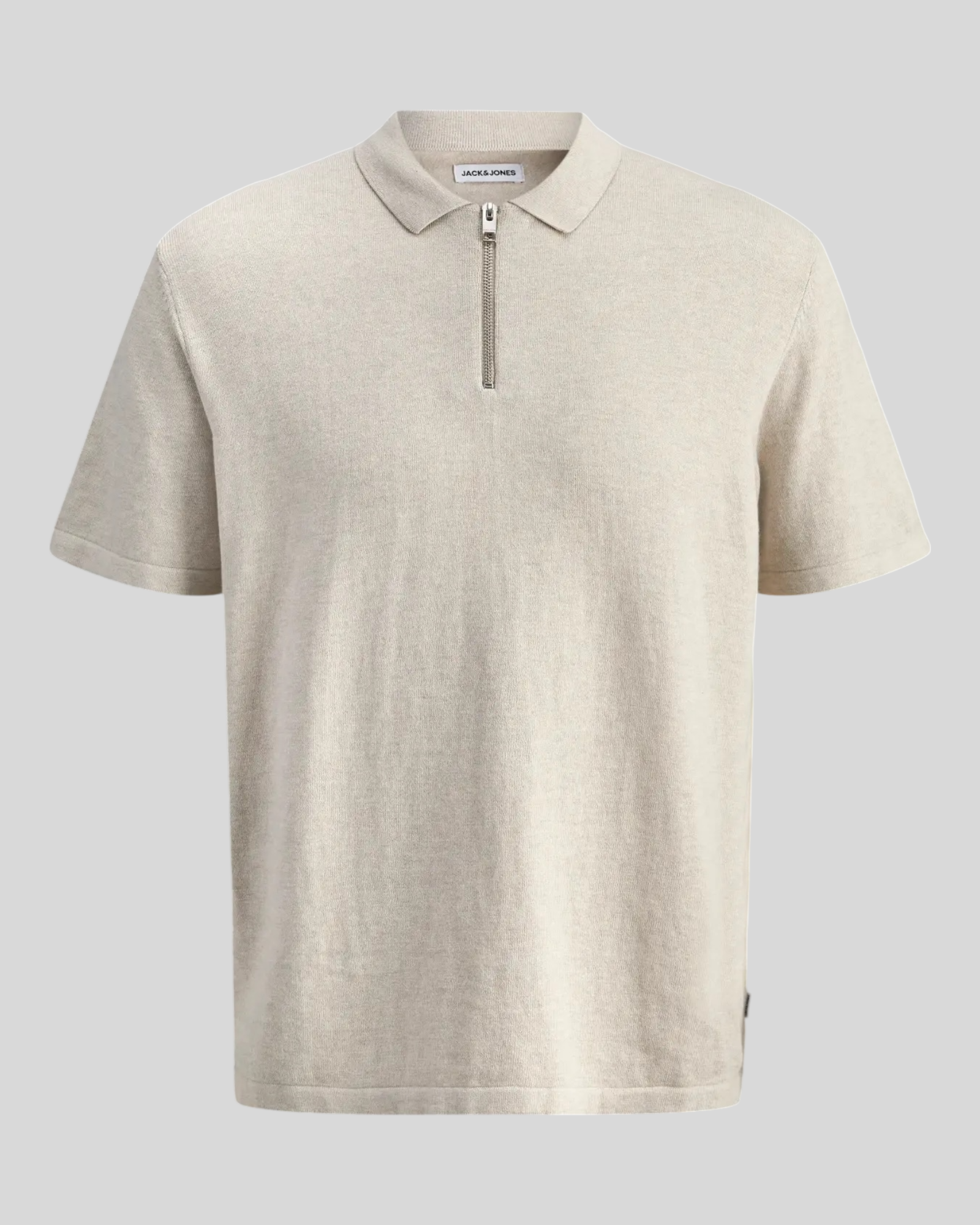 Polo In Maglia Con Zip Jjemil Knit Otamel Melange 12288260 Jack & Jones