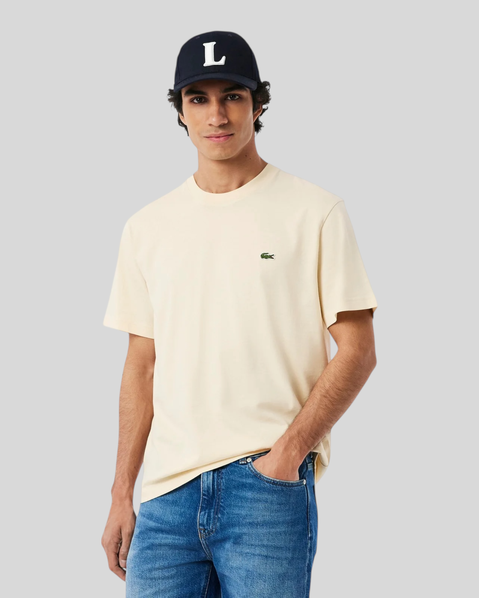 T-Shirt Classic Fit Beige TH7318-00-056 Lacoste