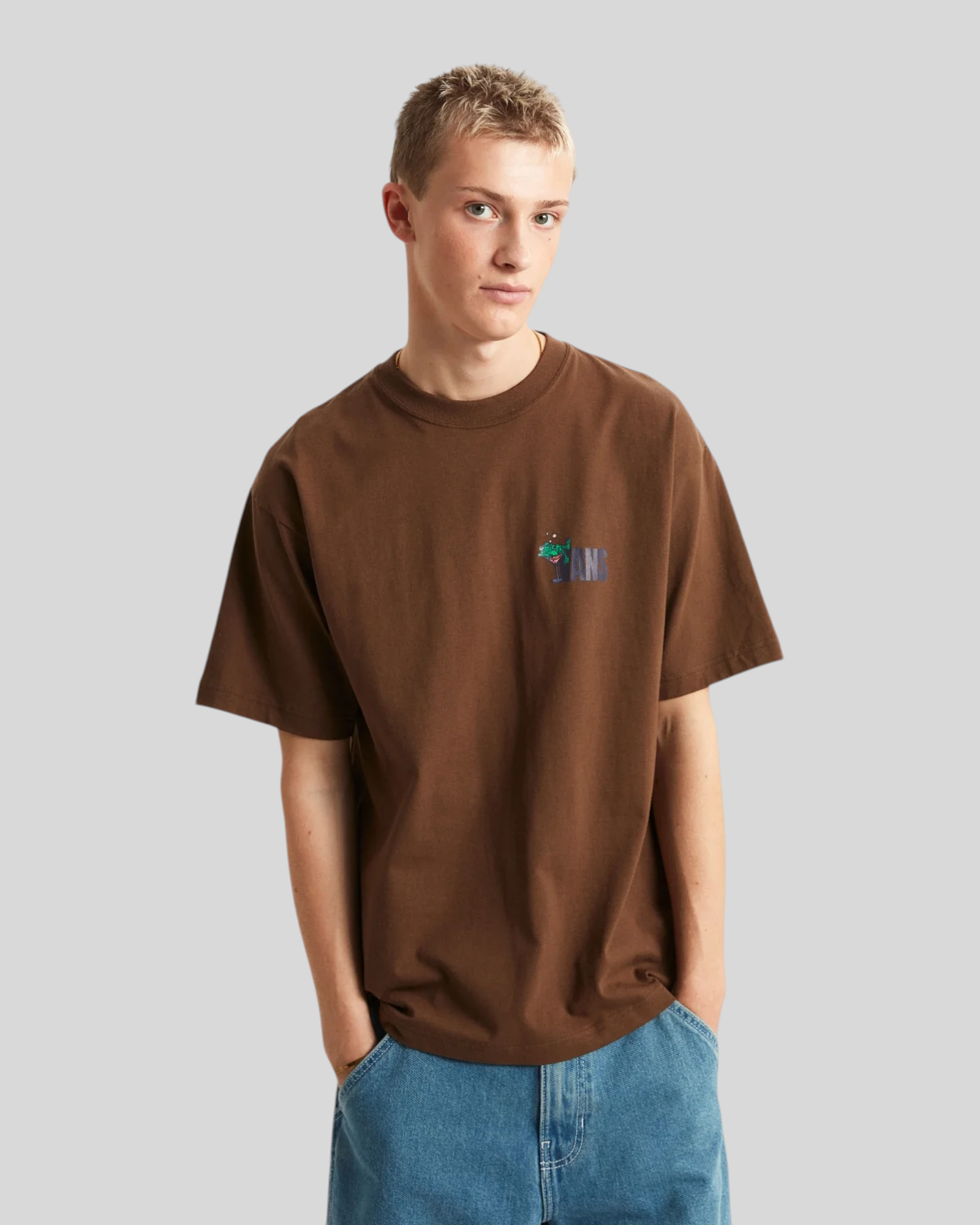 T-Shirt Loose Fit Bar Hopper ss Tee Vintage Cocoa VN000TQPFST1 Vans