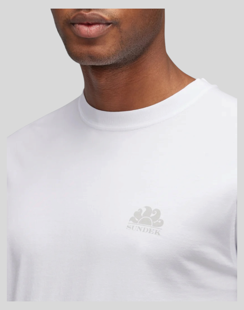 T-Shirt Con Logo Bianca M129TEJ8OT 00600 Sundek