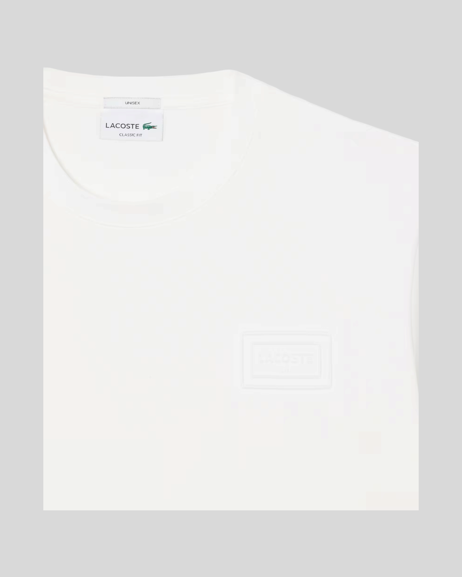 T-Shirt Unisex In Jersey Classic Fit Marchio Goffrato Bianca TH0753 00 70V Lacoste