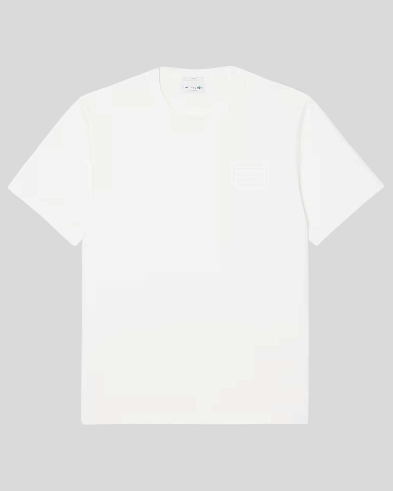 T-Shirt Unisex In Jersey Classic Fit Marchio Goffrato Bianca TH0753 00 70V Lacoste