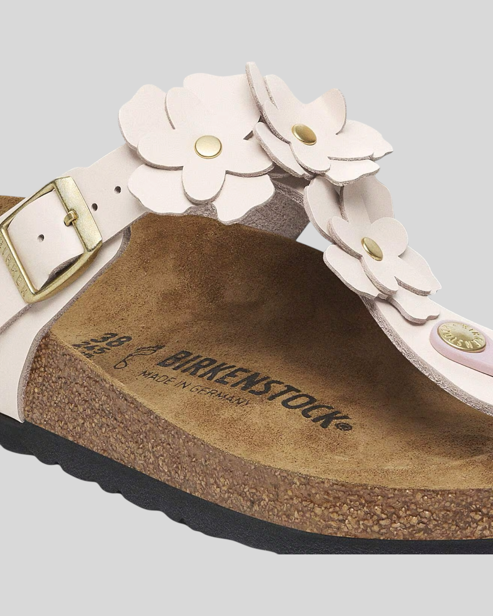 Sandali Donna Gizeh Flower in Pelle Naturale Light Rose 1029287 Birkenstock