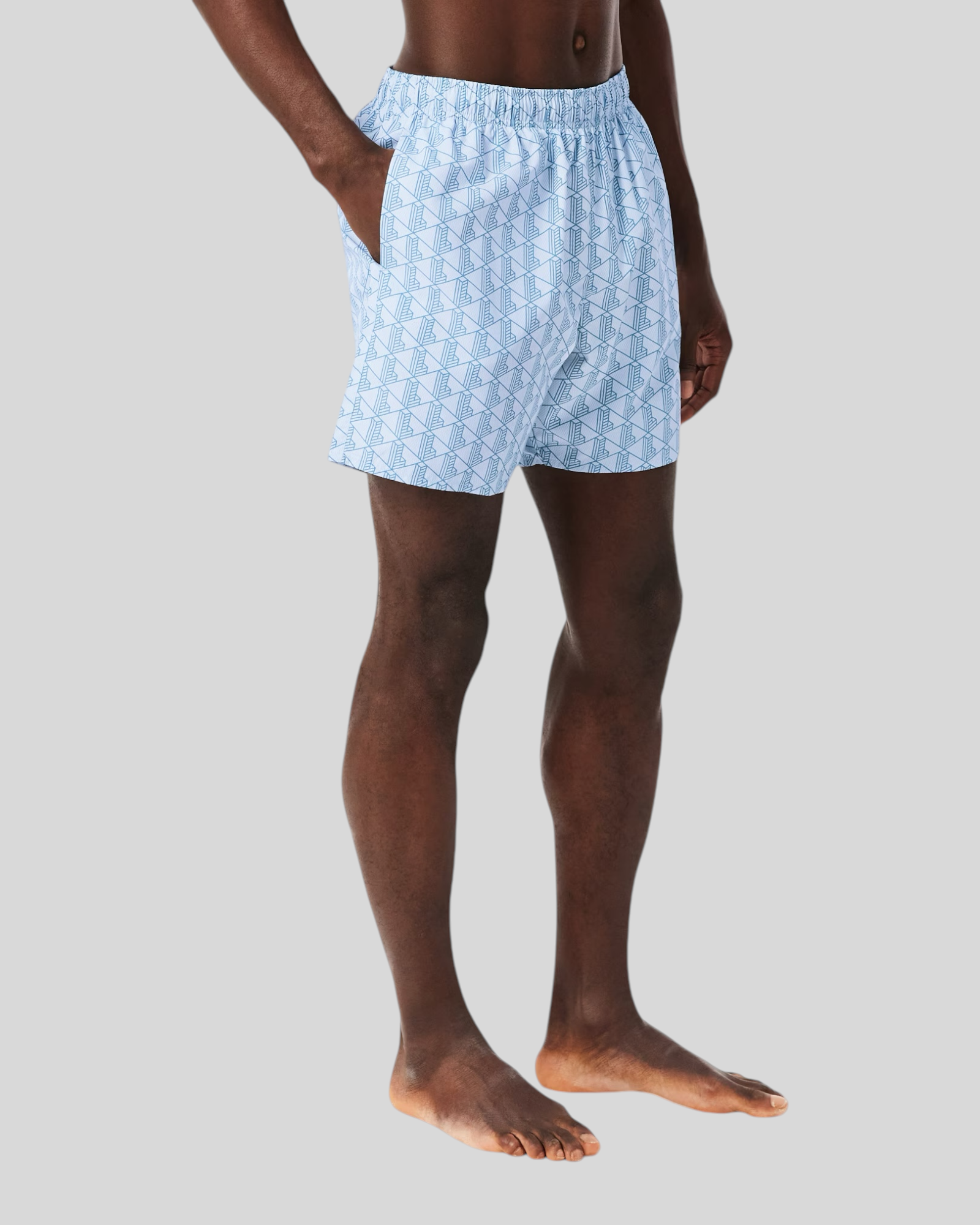 Costume Da Bagno Monogramma Blu Chiaro MH9086-00-3IJ Lacoste