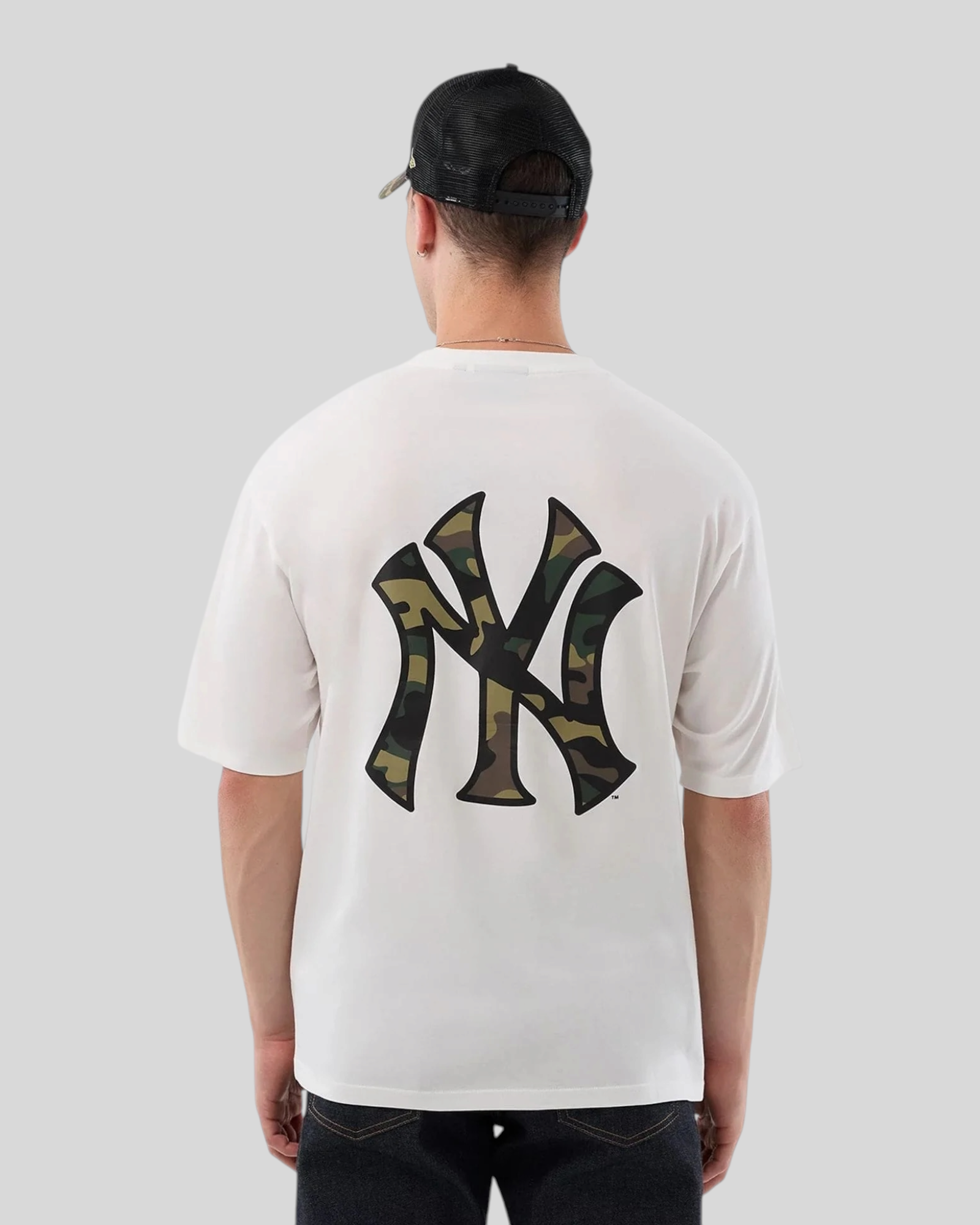 T-Shirt Oversized New York Yankees MLB Infill Bianco New Era 60856215 New Era