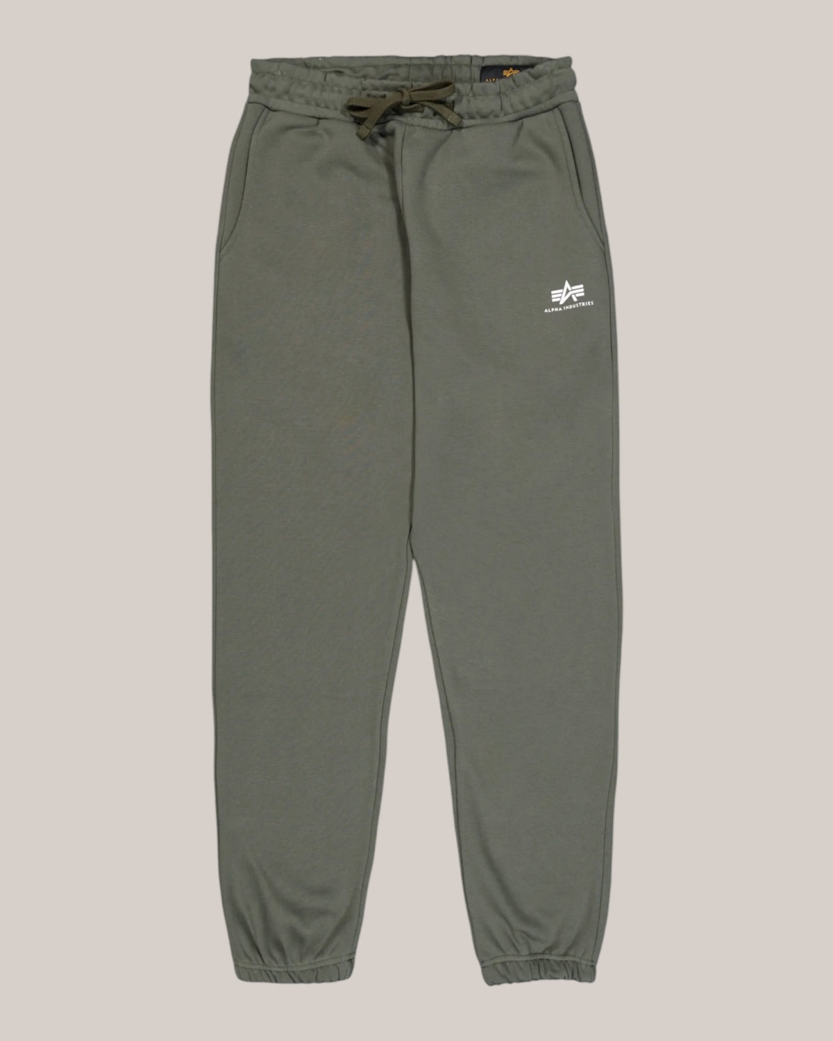 Pantalone In Felpa Uomo Verde Oliva Alpha Industries Basic Straight Leg Small Logo Jogger 268362/142