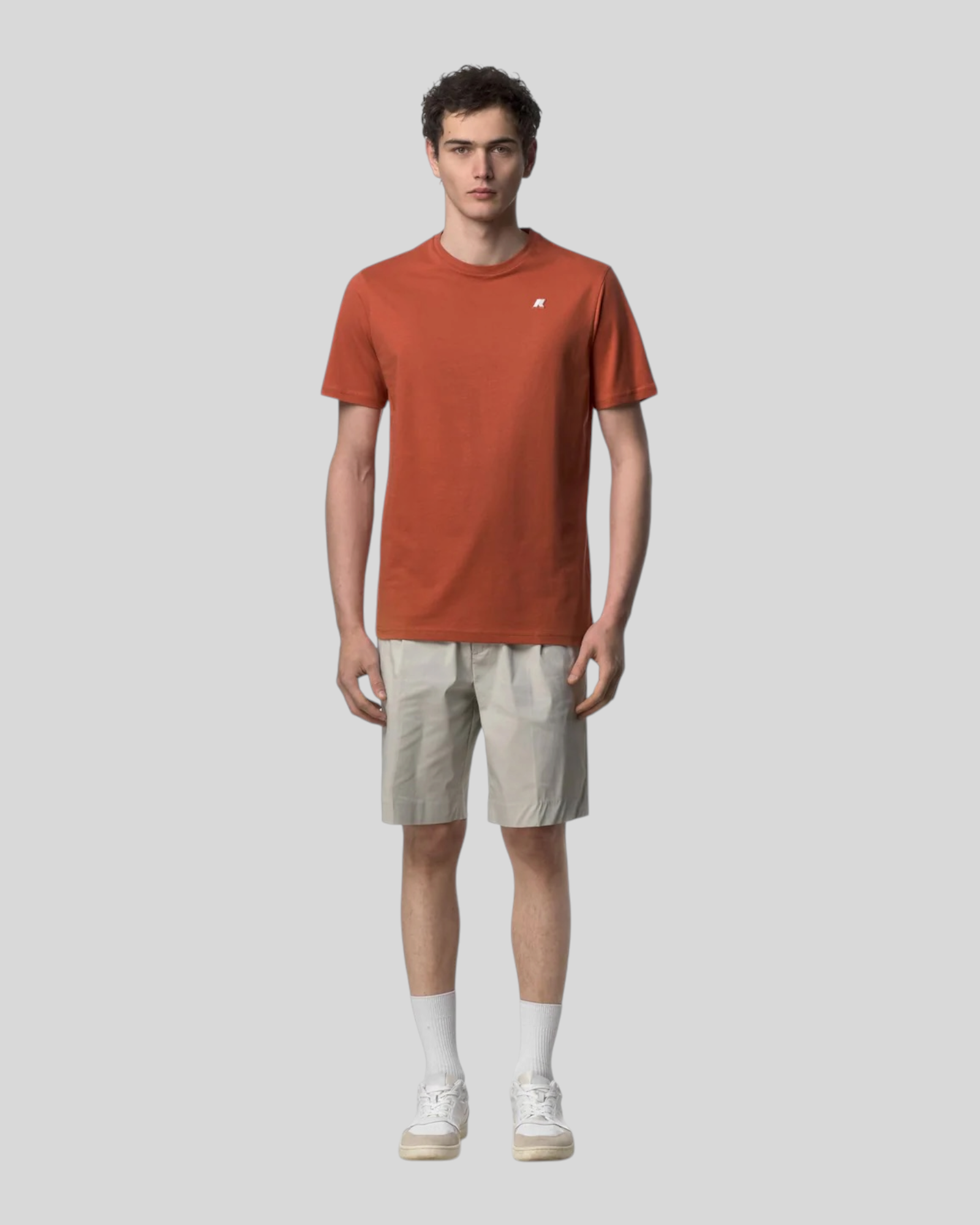 T-Shirt Odom Jersey Slim Tee Orange Brownish K7125UW 896 K-Way