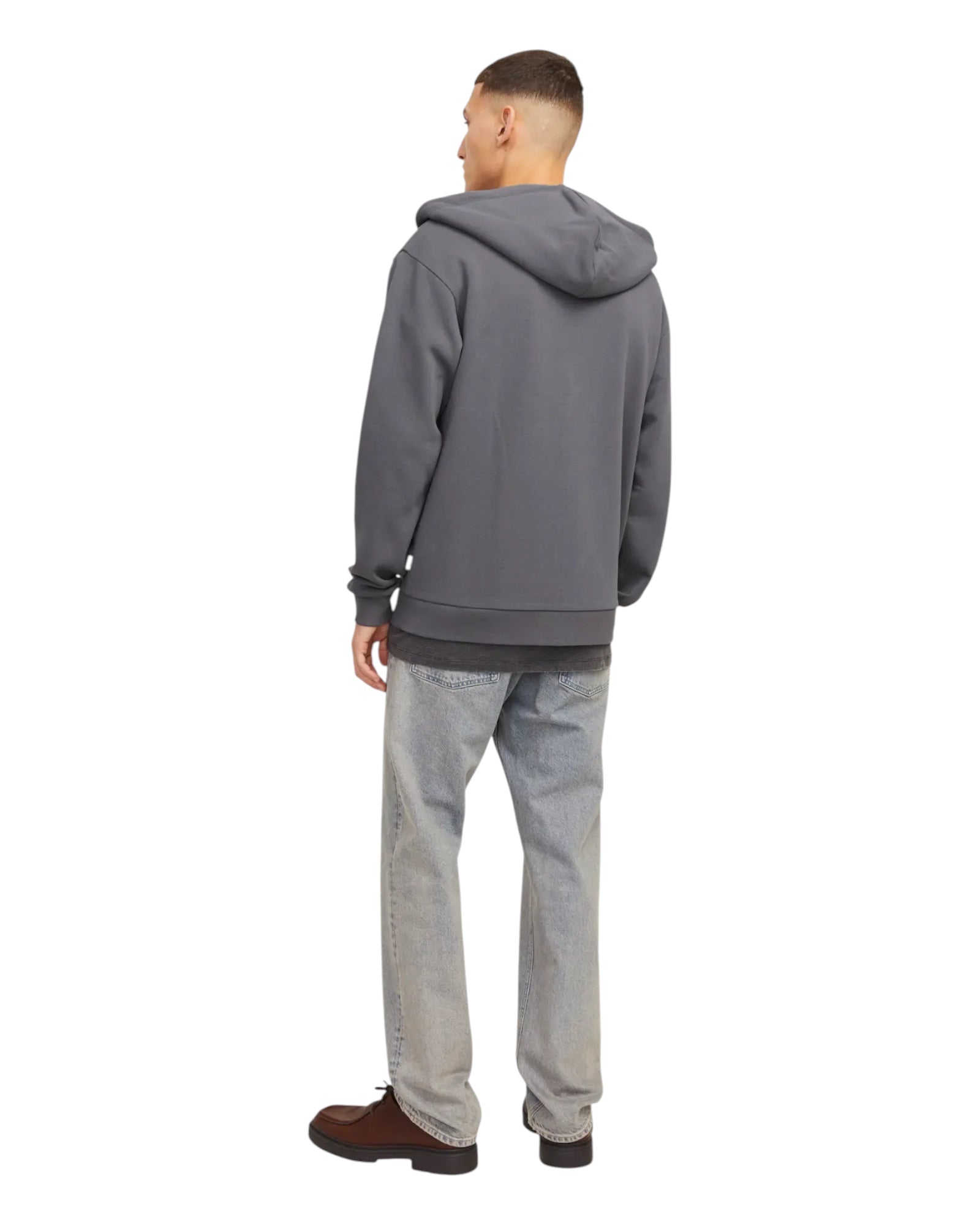 Felpa Con Cappuccio Jjbradley Sweat Zip Hoodie Castlerock 12249342 Jack & Jones