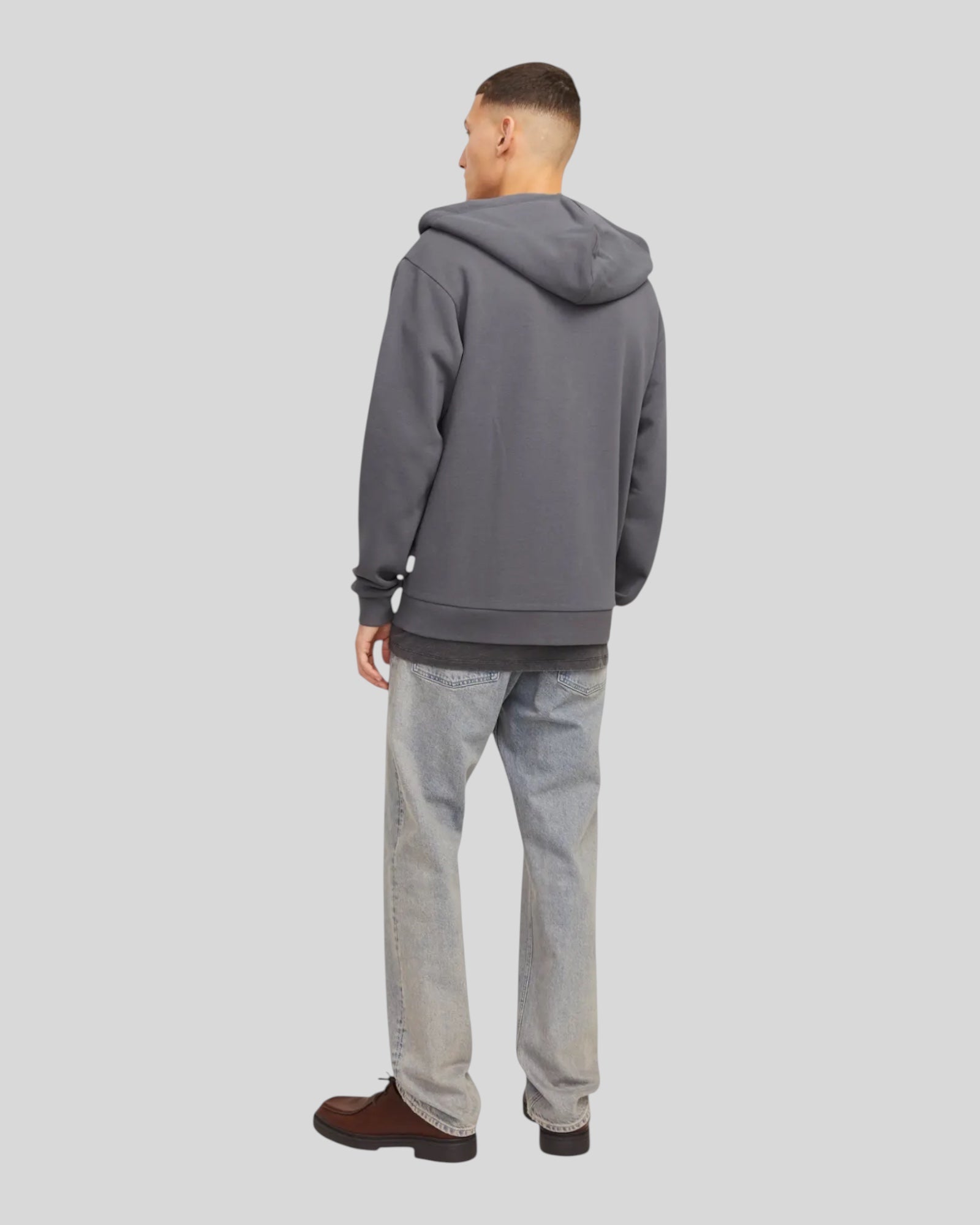 Felpa Con Cappuccio Jjbradley Sweat Zip Hoodie Castlerock 12249342 Jack & Jones