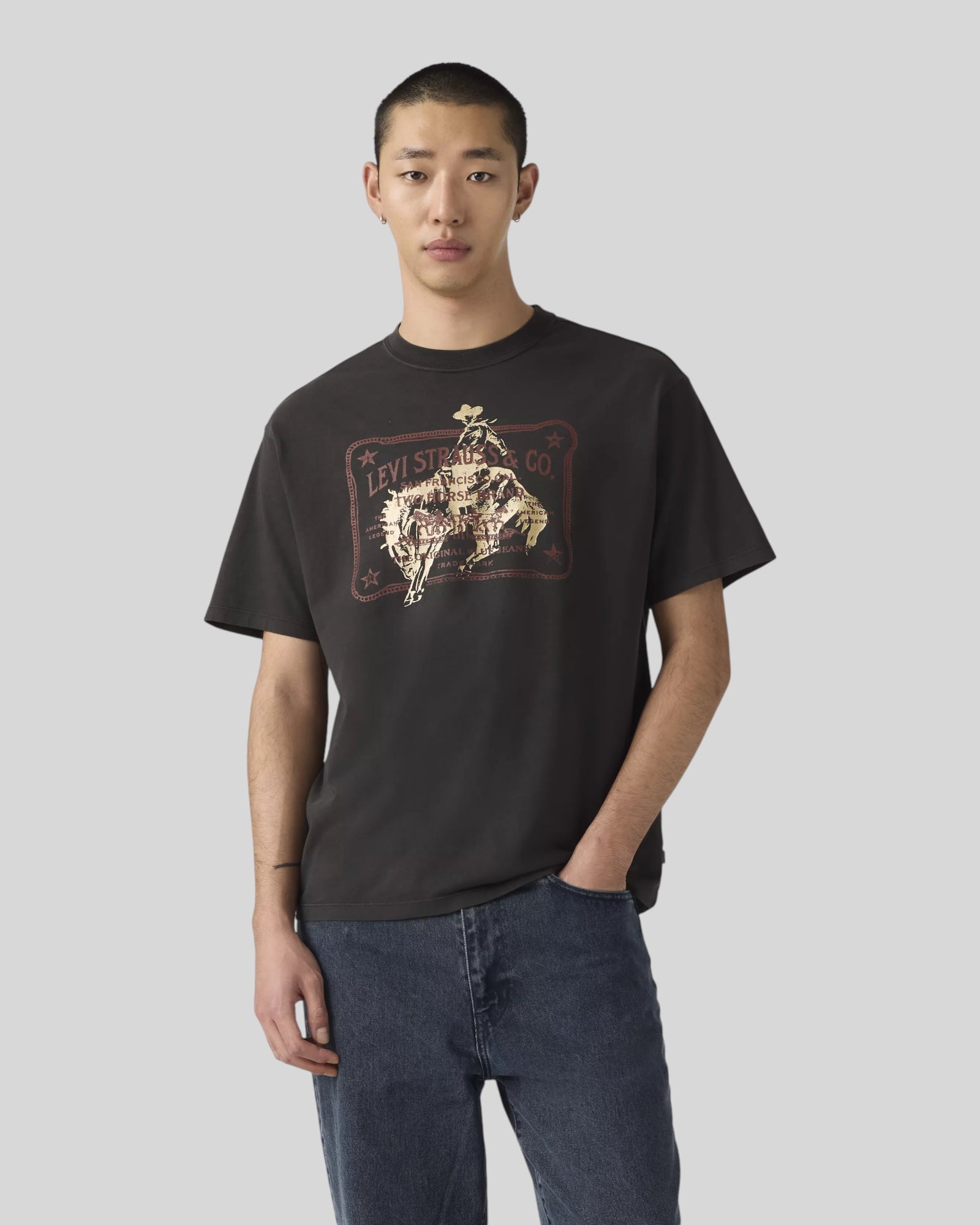 T-Shirt Vintage Fit Graphic Tee Americas Finest Overall Jet Black 87373-0401 Levi's