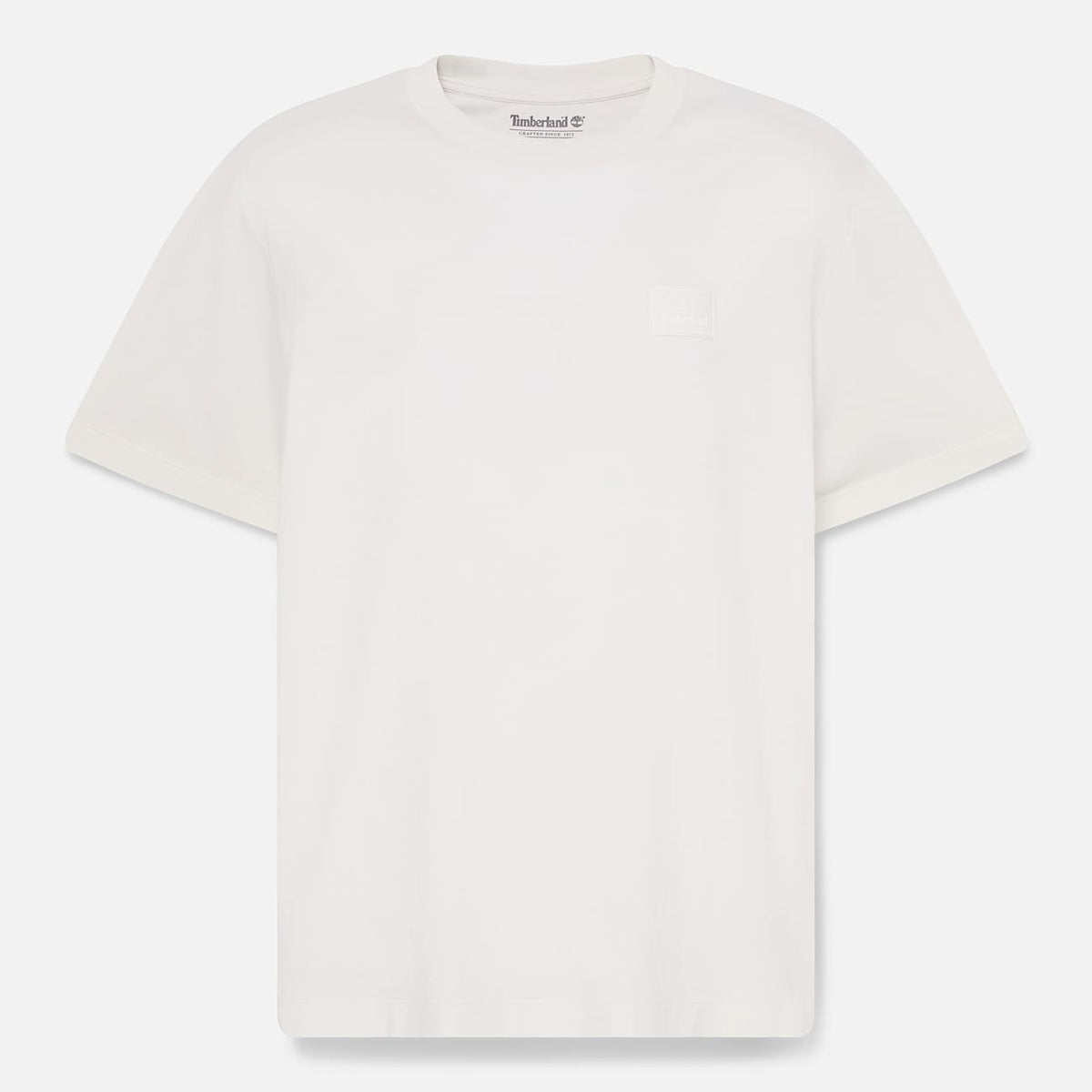 T-Shirt Uomo Vintage White Silicon Badge Short-Sleeve T-Shirt TBC0YHBVCM9