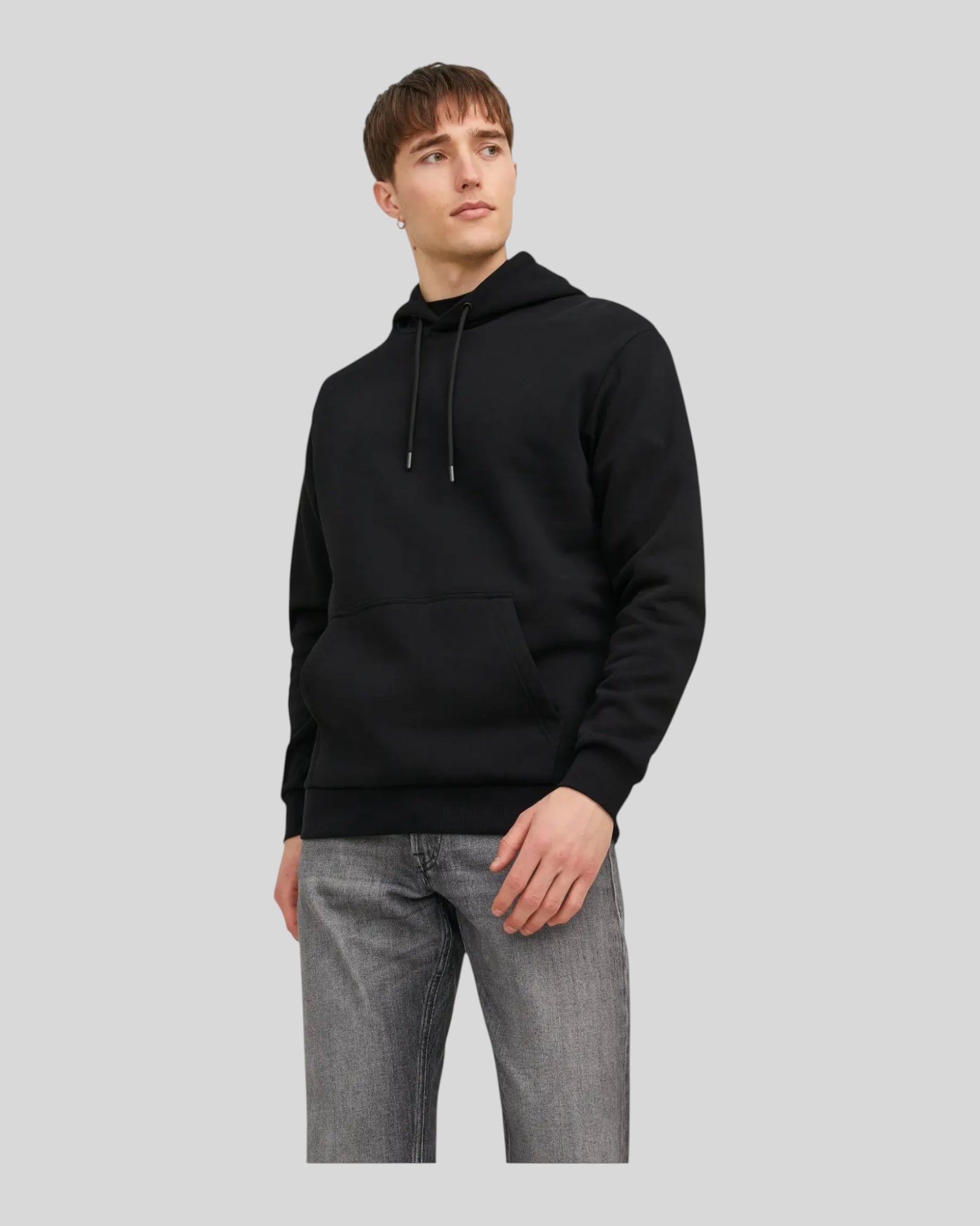 Felpa Con Cappuccio Basic Jjbradley Sweat Hoodie Nero 12249340 Jack & Jones