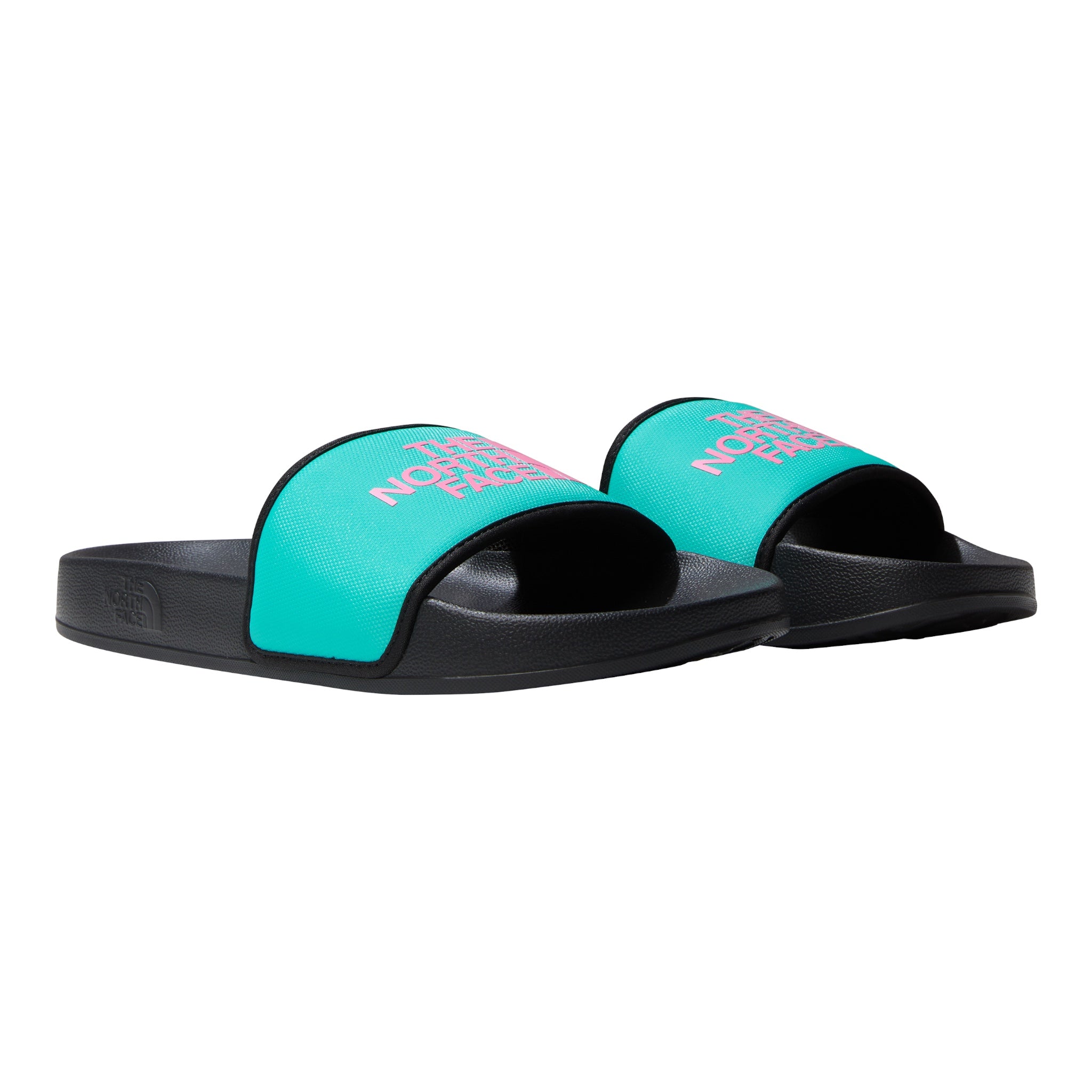 Men's Base Camp Slide III Slippers Black/Aqua NF0A4T2RV3O-100 The North Face