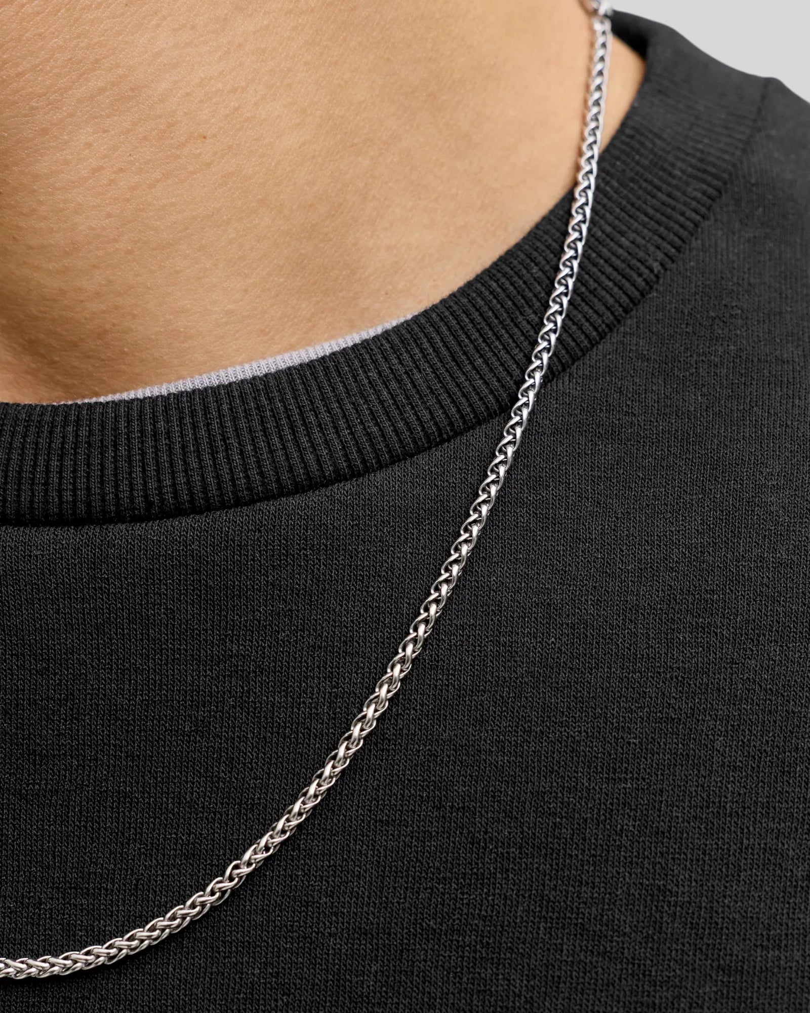 Felpa Girocollo Basic Jjbradley Seat Crew Nero 12249341 Jack & Jones