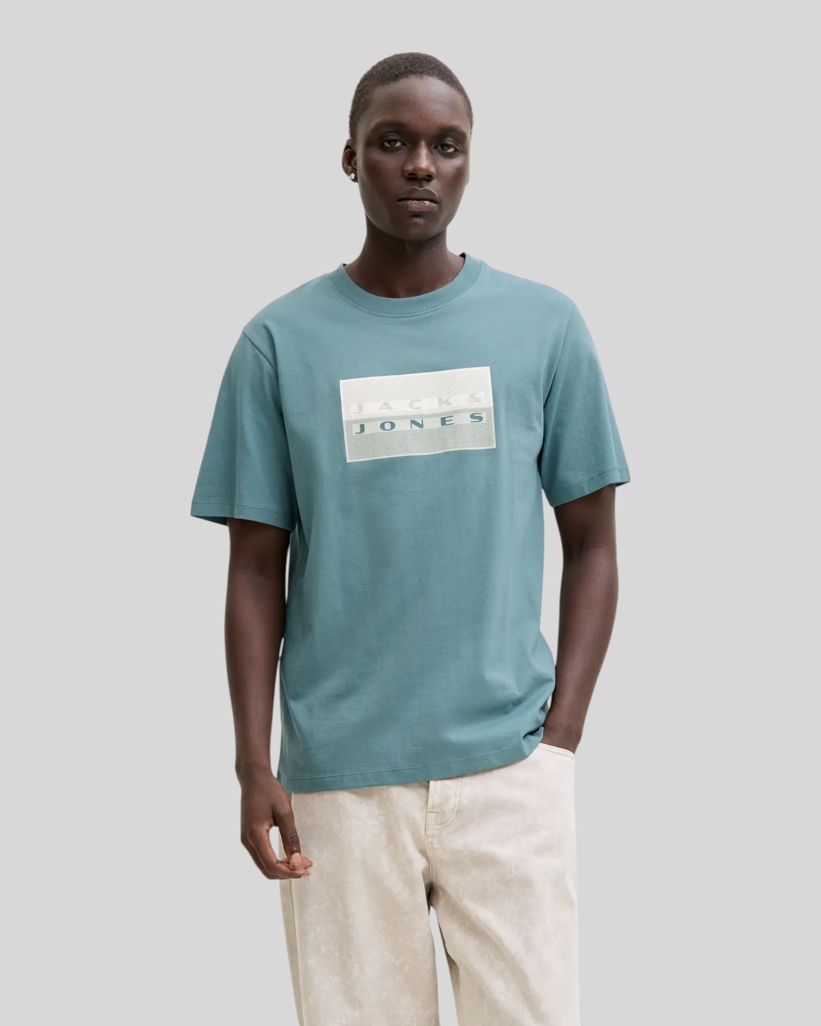 T-Shirt Jcofusion Dots Print Tee North Atlantic 12289863 Jack & Jones