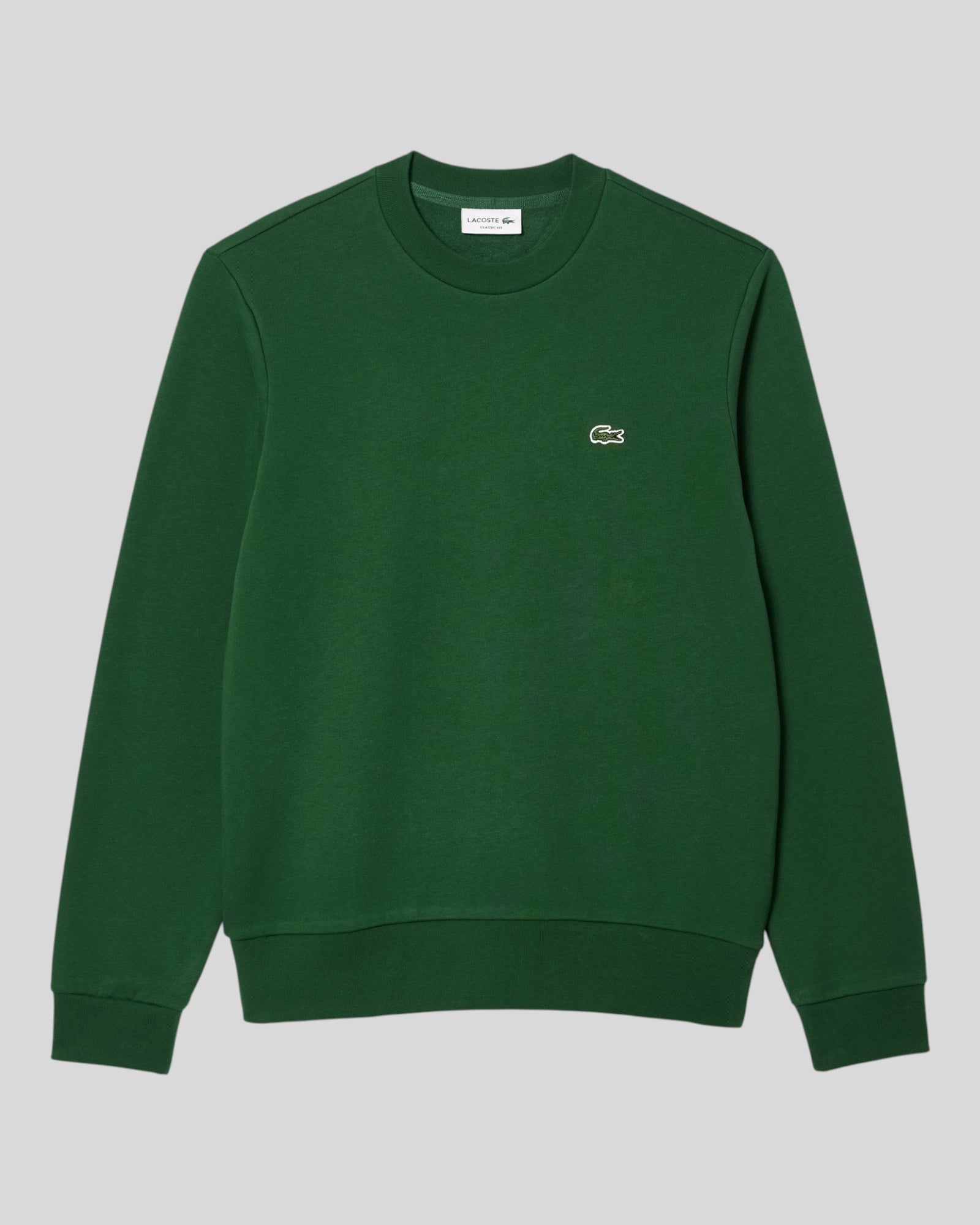 Felpa Girocollo Classic Fit Verde SH9608-00-132 Lacoste