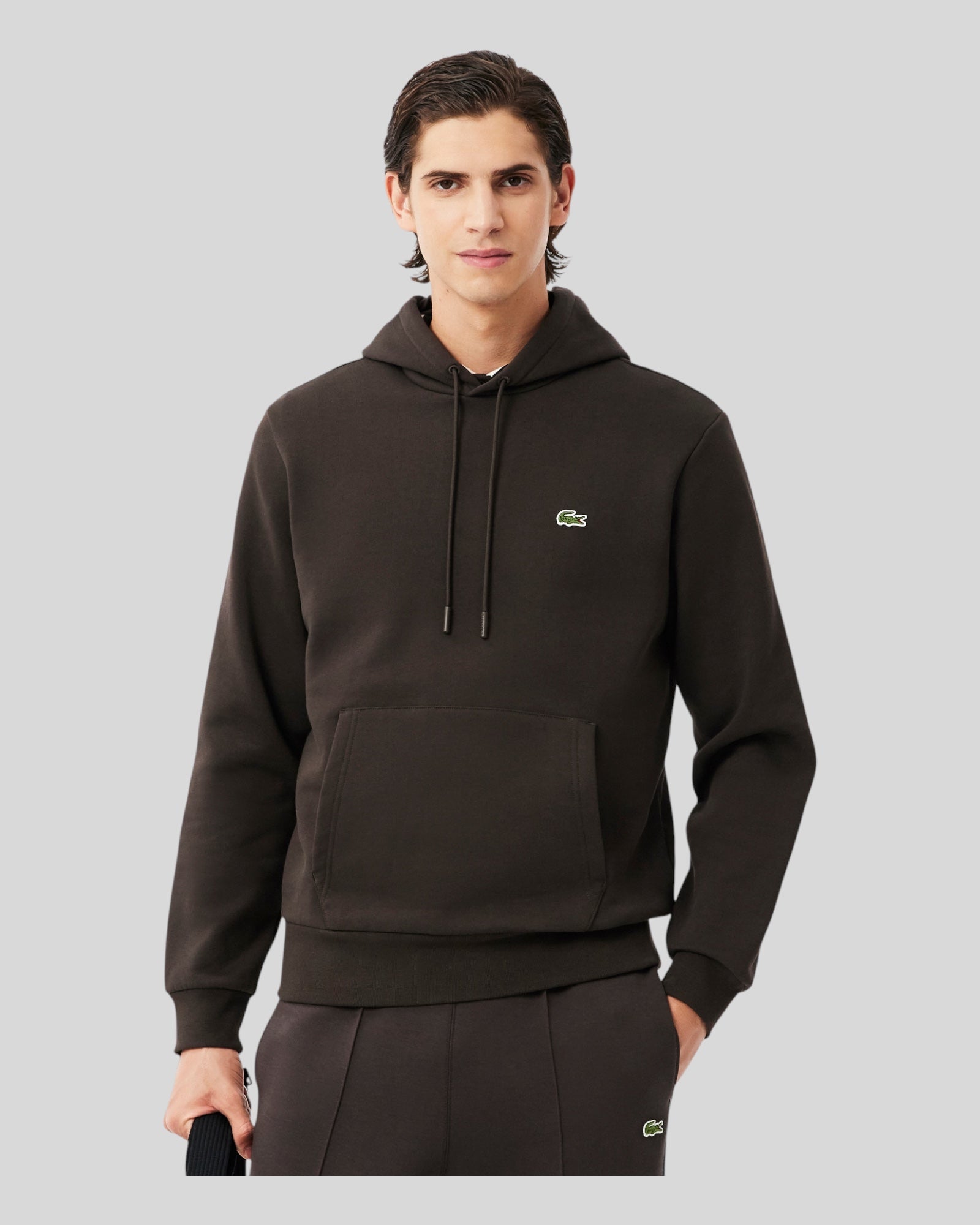 Felpa Con Cappuccio Classic Fit Marrone SH9623-00-SKB Lacoste