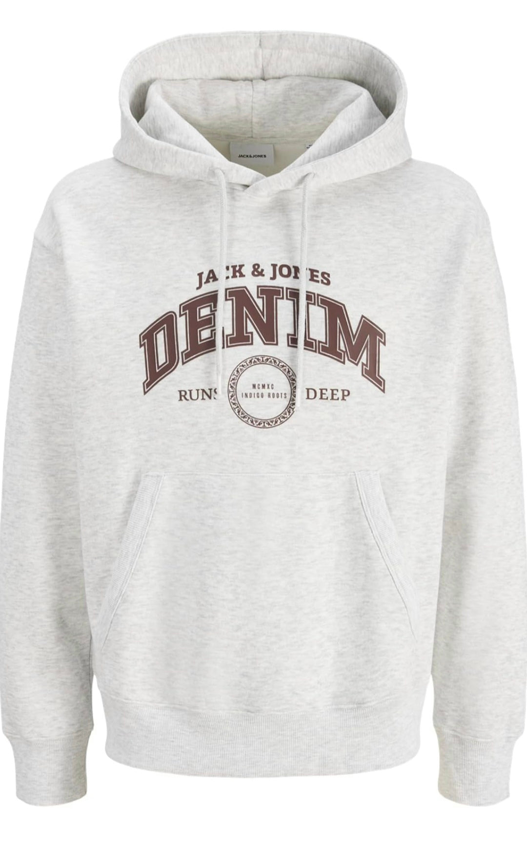 Felpa Jack & Jones White Melange Bianco Melange 12298461