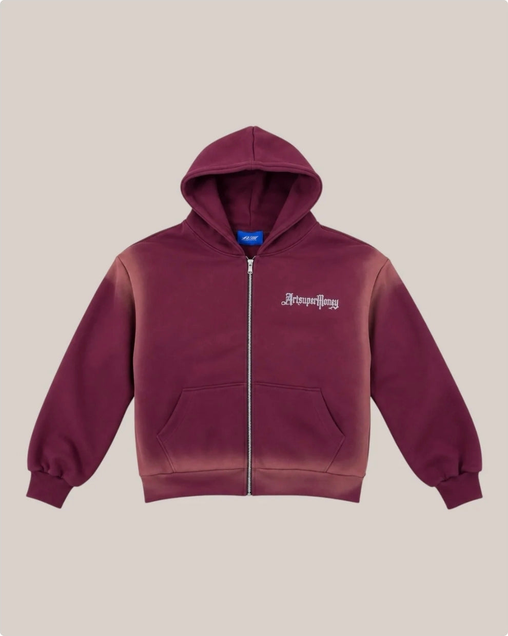 Felpa Uomo Art Super Money T-Bar Zip Hoodie Blood ART. T-BAR ZIP HOODIE COL: BLOOD