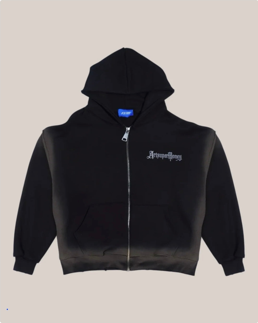 Felpa Uomo Art Super Money T-Bar Zip Hoodie Black ART. T-BAR ZIP HOODIE COL: BLACK