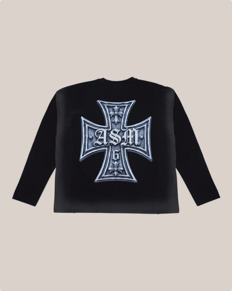 T-Shirt Art Super Money Crosswestern Tee-Longsleeve – Black – ART. CROSSWESTERN TEE-LONGSLEEVE COL: BLACK