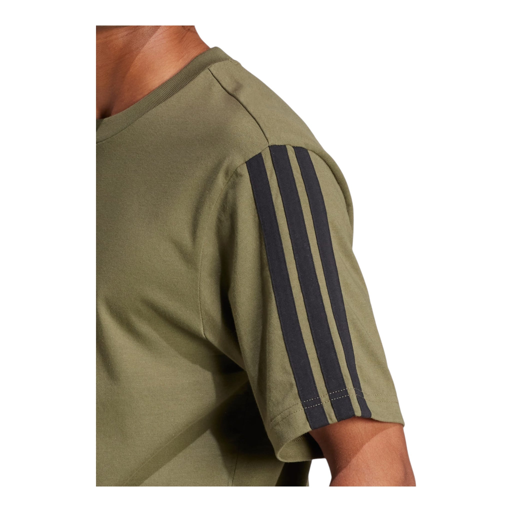 T-Shirt essentials 3 Stripes Jersey Verde JW1947 Adidas