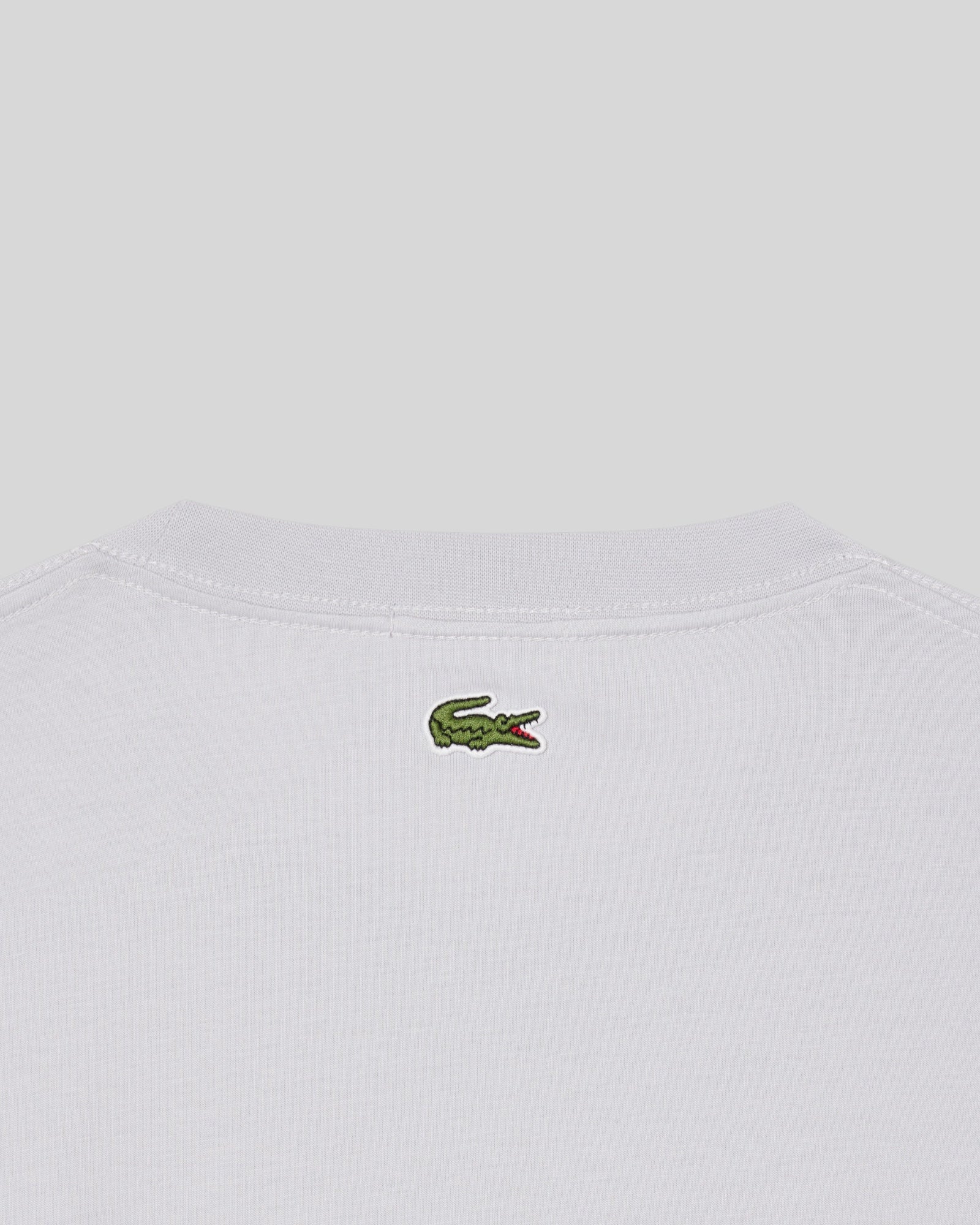 T-Shirt Unisex In Jersey Classic Fit Marchio Goffrato Grigio Chiaro TH0753 00 ACZ Lacoste