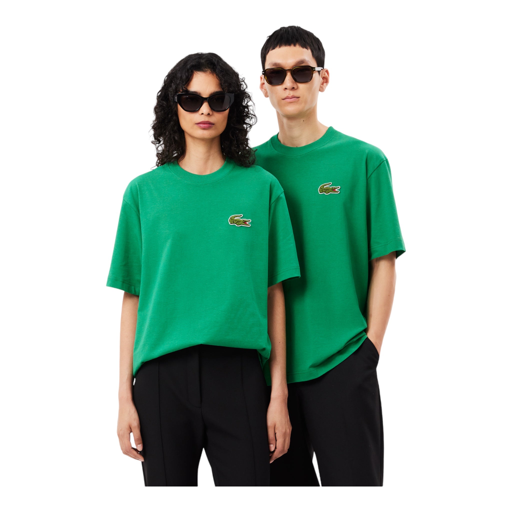 T-Shirt Unisex Loose Fit Jersey Big Logo Verde TH2745 00 LDM Lacoste