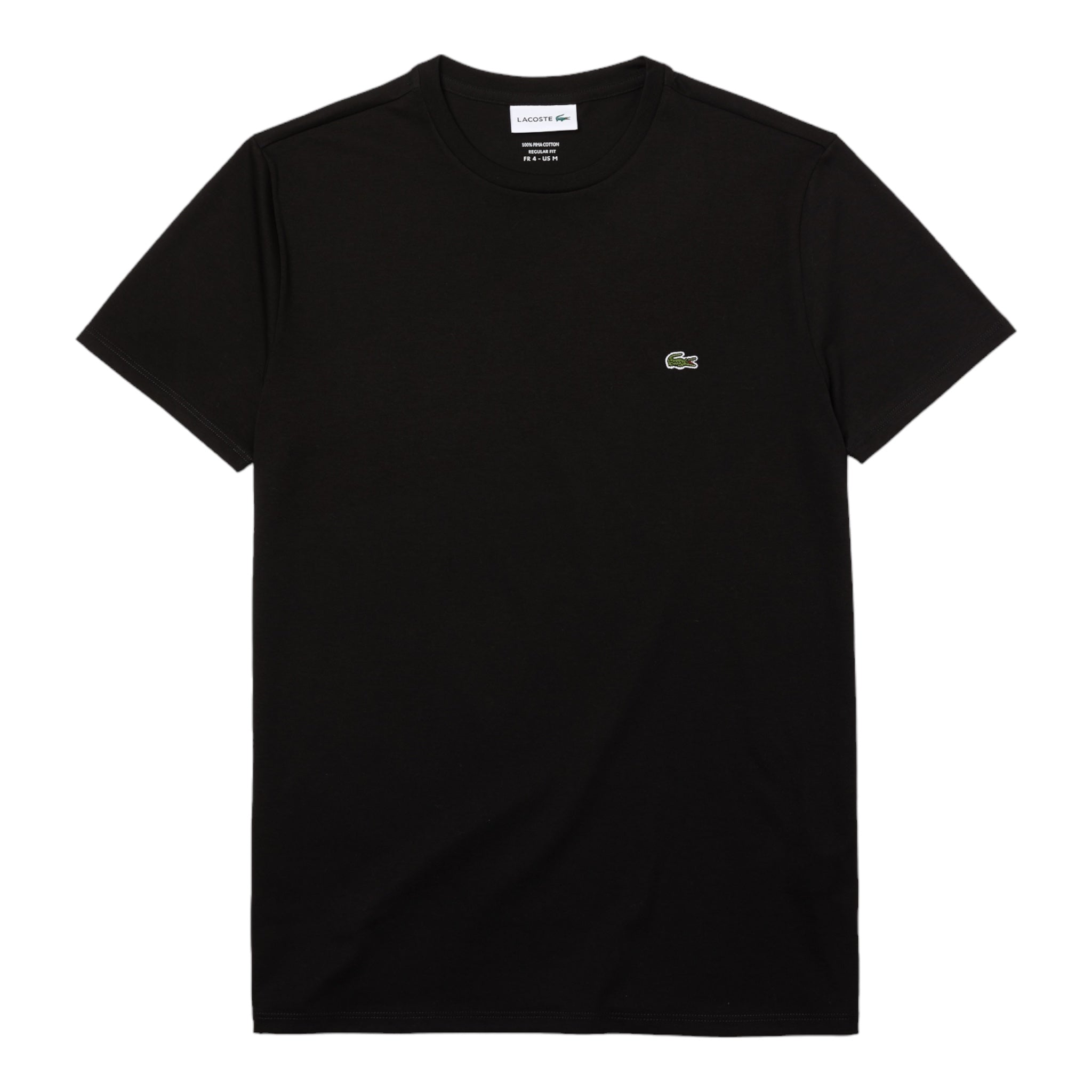 T-Shirt Pima Cotton Regular Fit Nero TH670900031 Lacoste