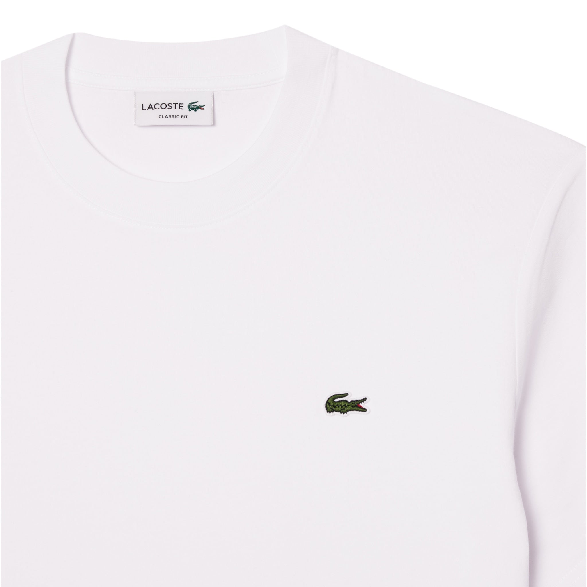 T-Shirt Classic Fit In Jersey Bianco TH731800001 Lacoste