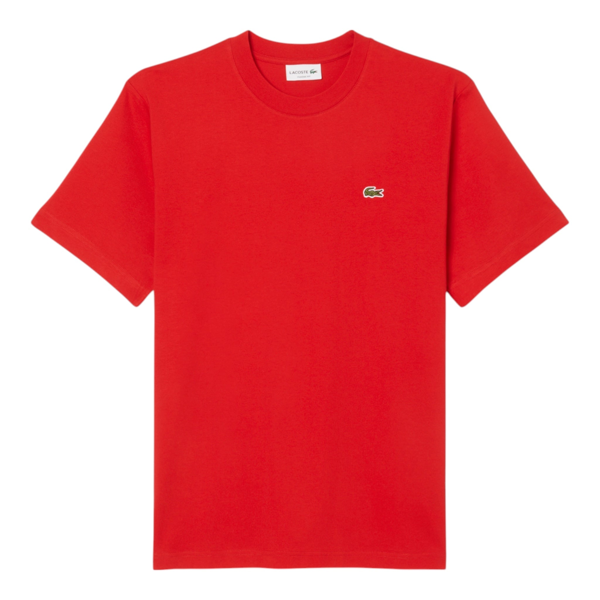 T-Shirt Classic Fit In Jersey Rosso TH731800240 Lacoste