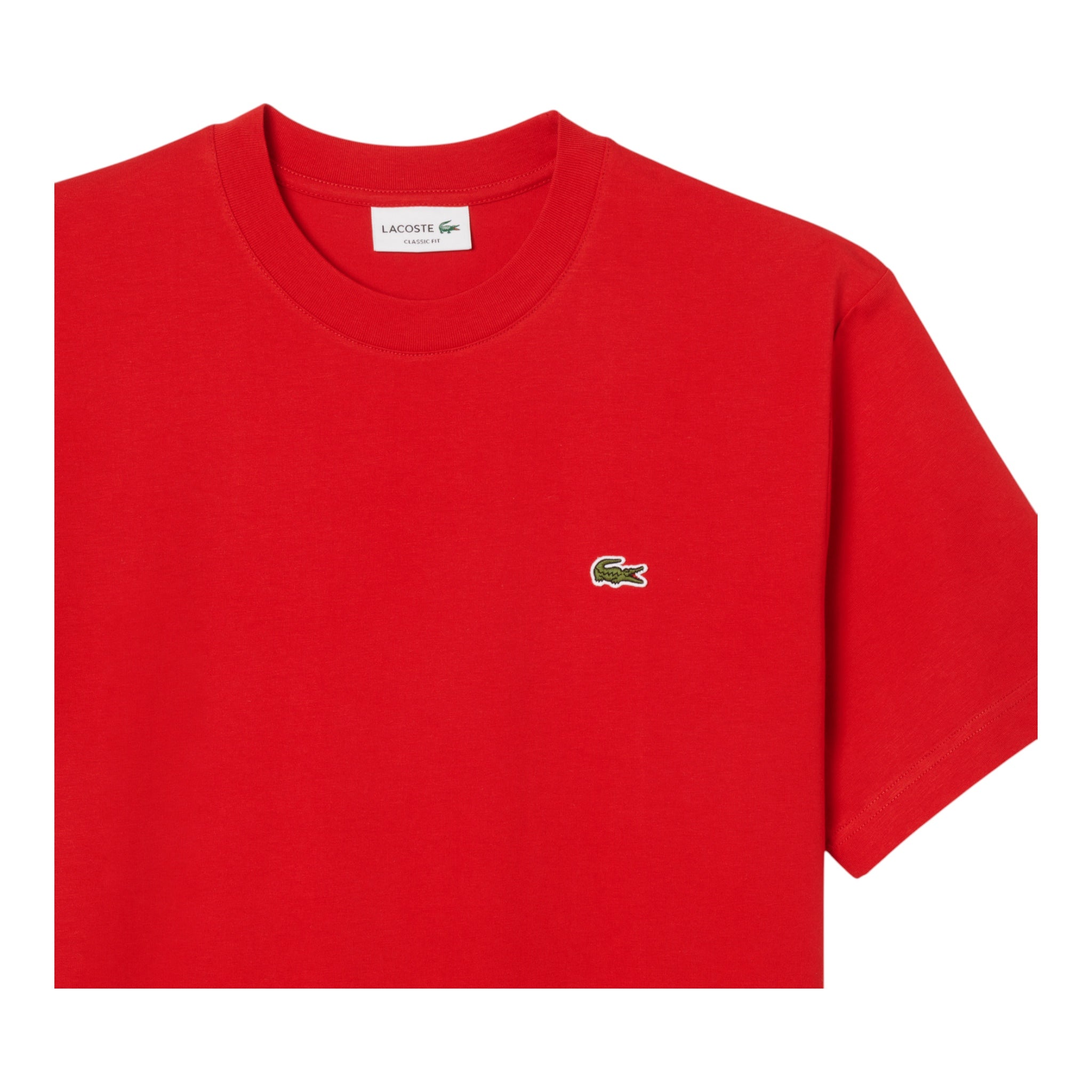 T-Shirt Classic Fit In Jersey Rosso TH731800240 Lacoste