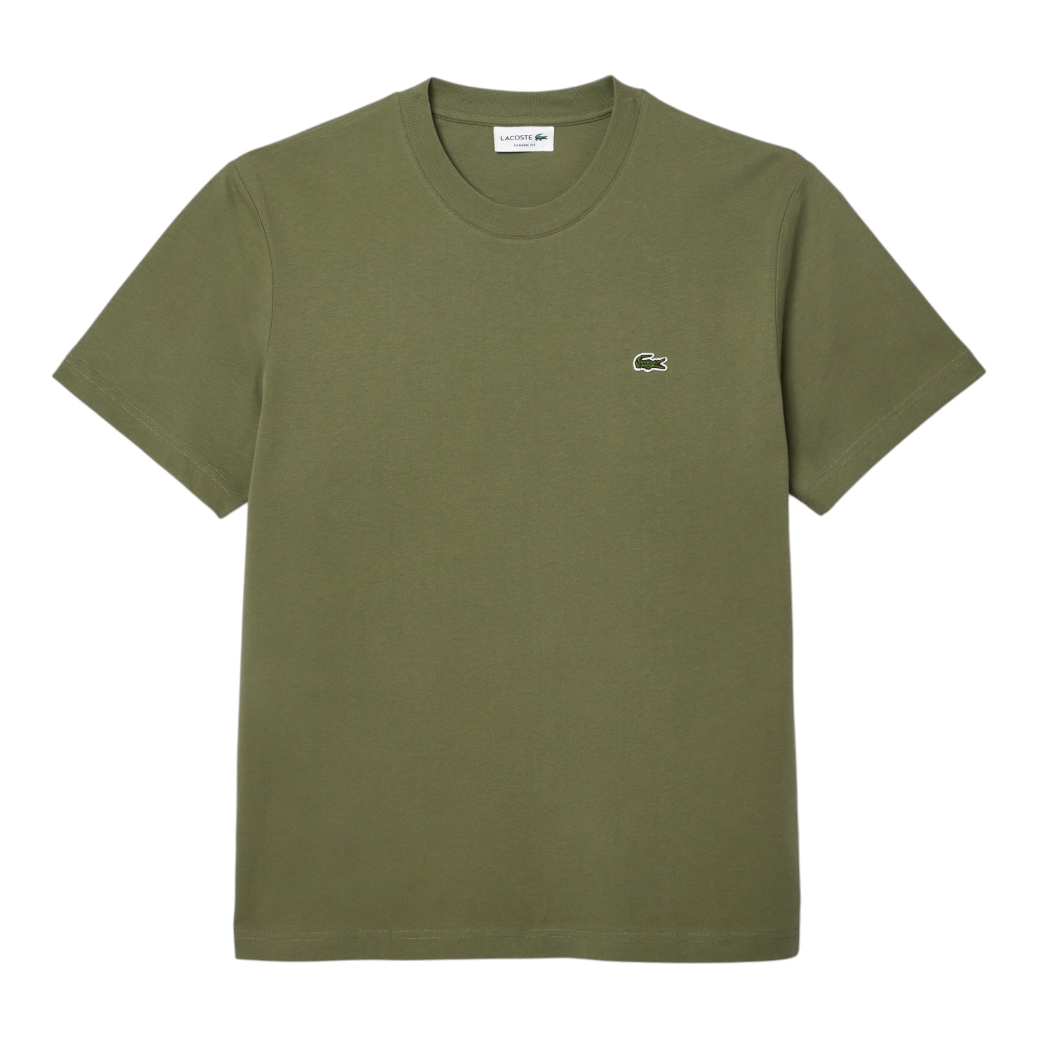 T-Shirt Classic Fit In Jersey Verde Khaki TH731800BMY Lacoste