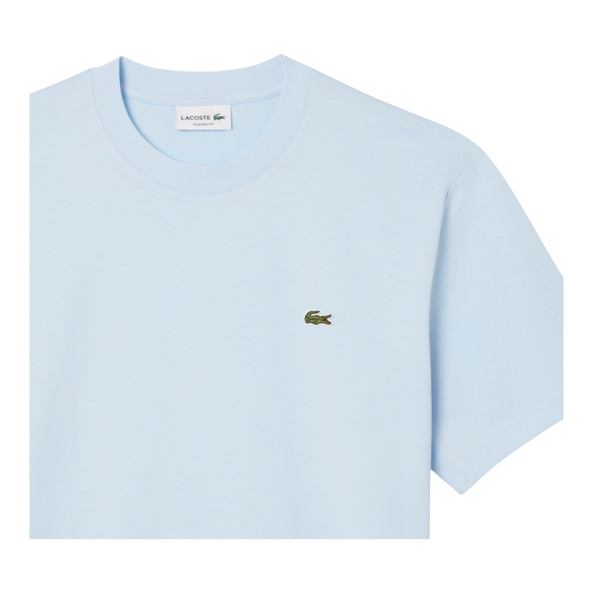T-Shirt Classic Fit In Jersey Blu Chiaro TH731800T01 Lacoste