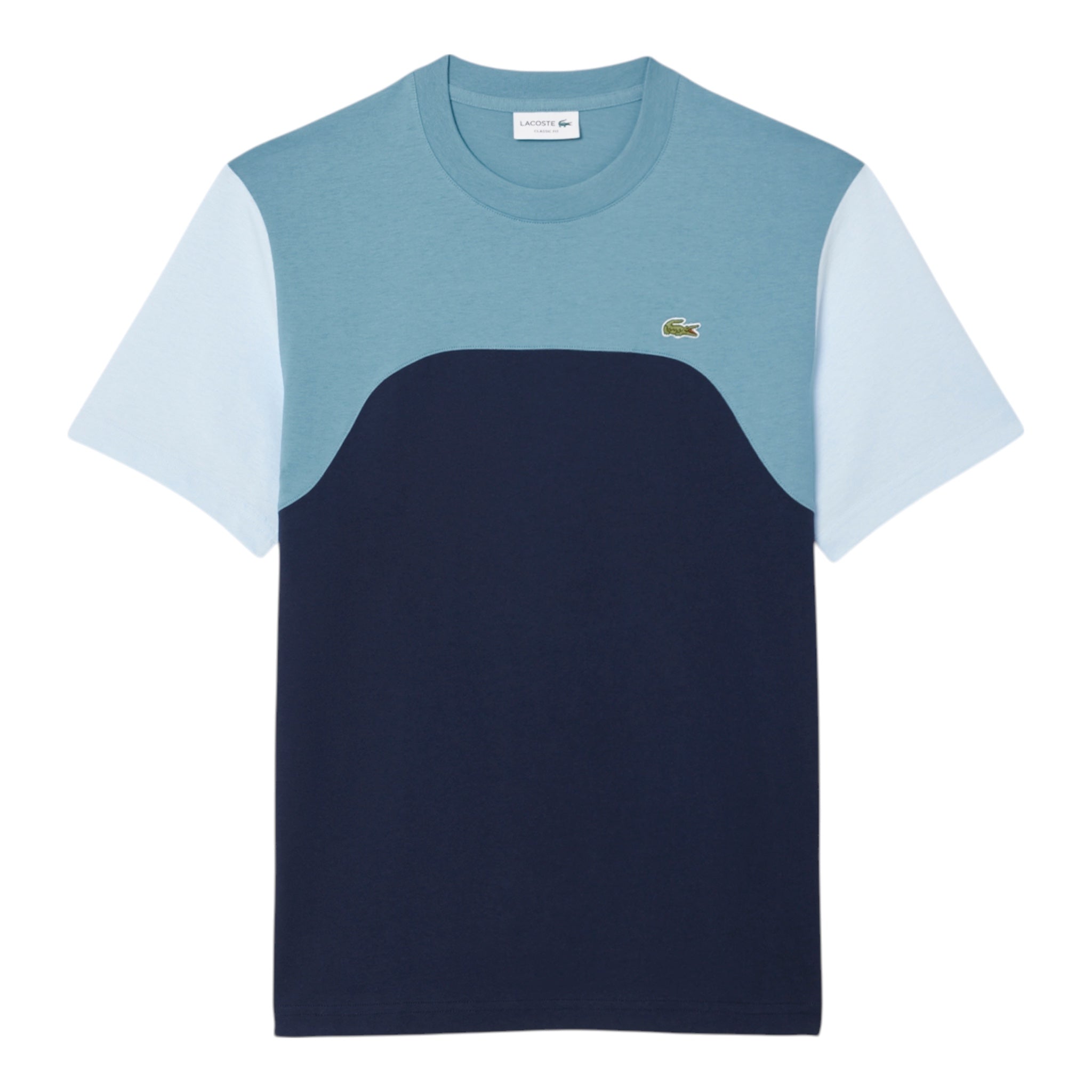 T-Shirt In Jersey Color Block Blu Navy/ Blu/ Azzurro TH9551 00 I0M Lacoste