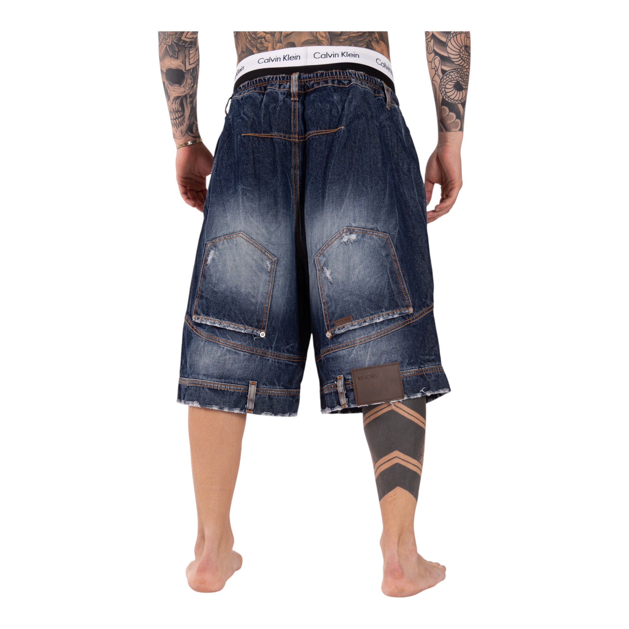 Short Denim Con Elastico Tony 01B Soldier