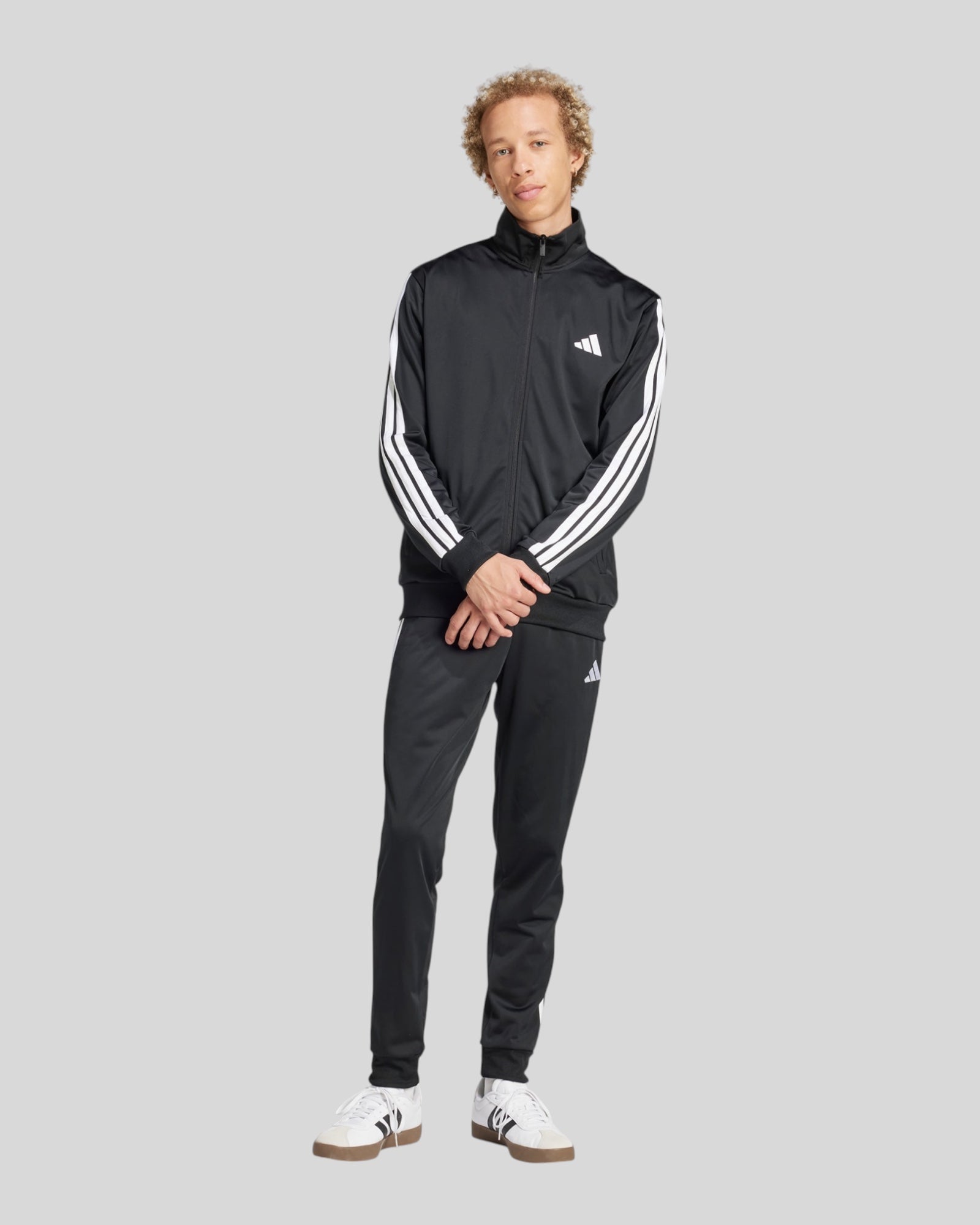 Tuta Basic 3 Stripes Tricot Track Suit Nero JI8858 Adidas