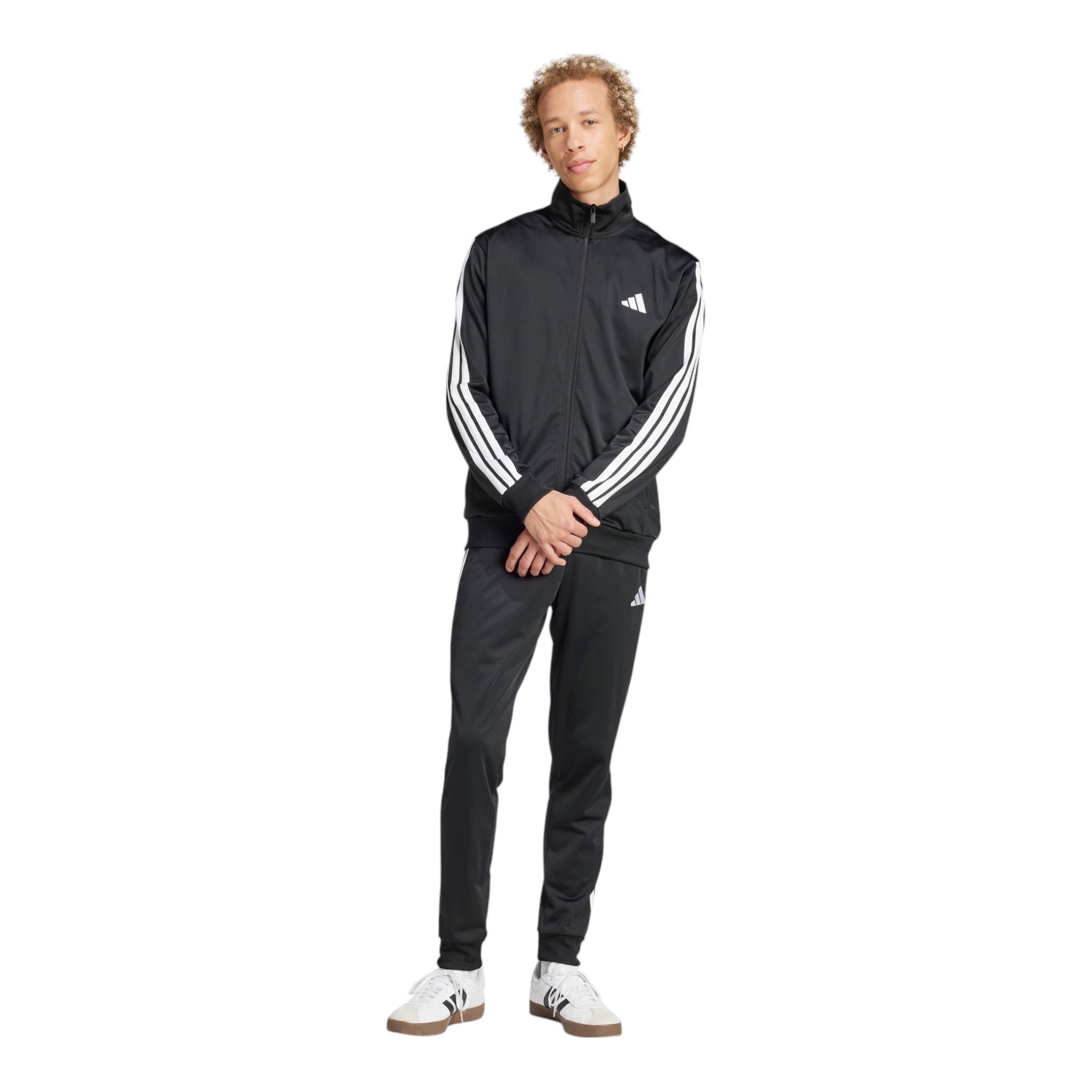 Tuta Sportswear 3 Stripes Tricot Nero JI8858 Adidas