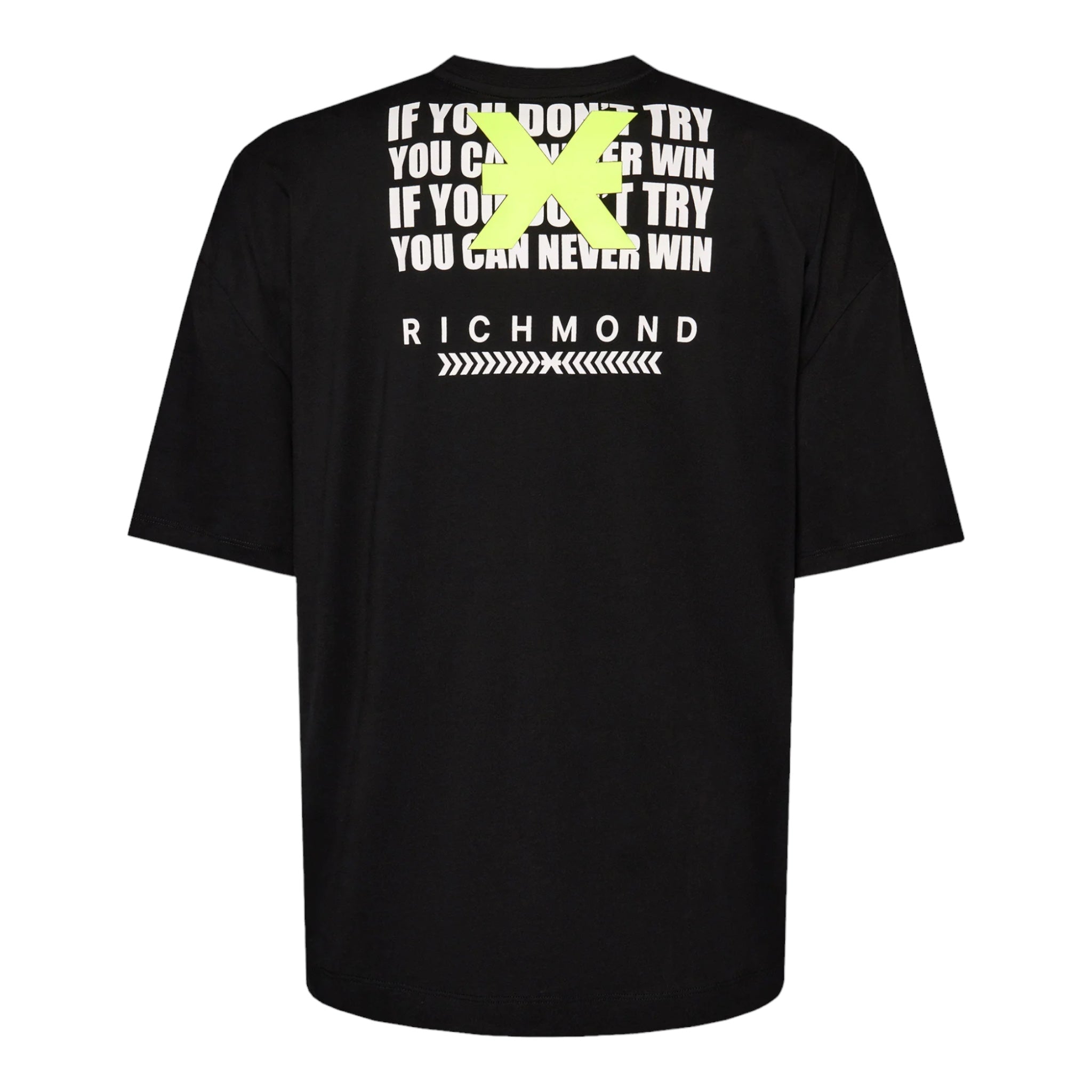 Over Hugly Black T-Shirt UMP24059TS John Richmond