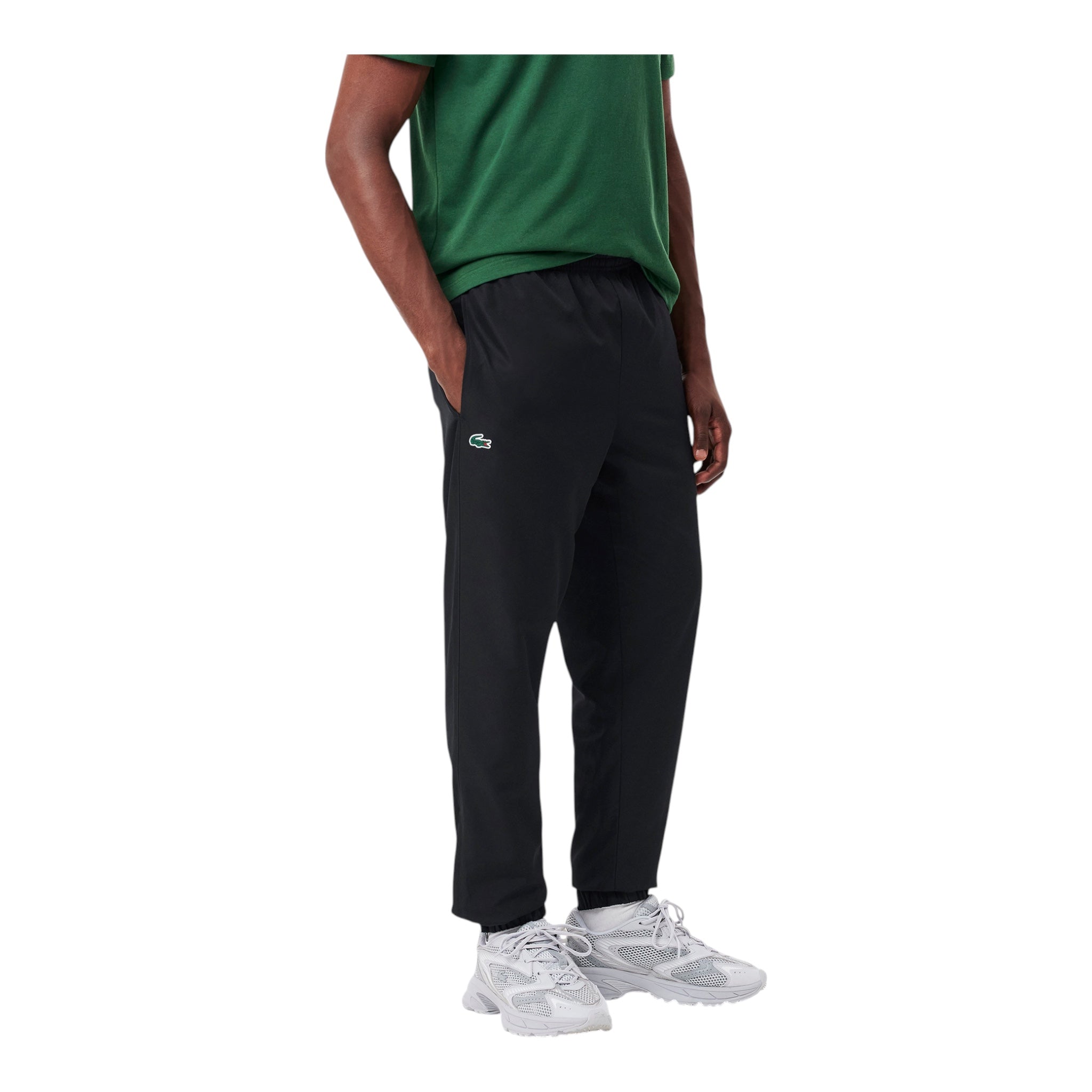 Tuta Monocolore In Taffetà Nera Relaxed Fit Lacoste