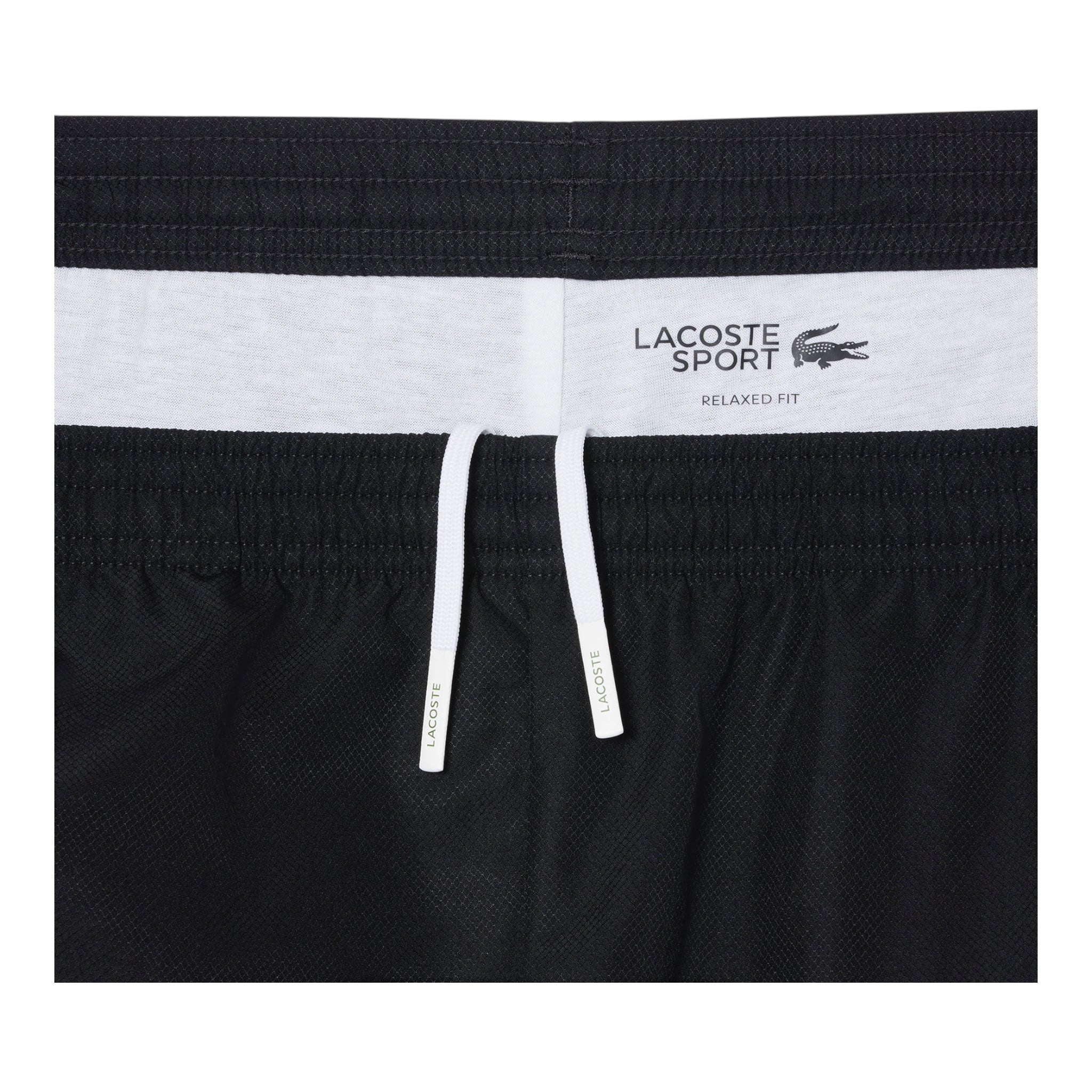 Tuta Monocolore In Taffetà Nera Relaxed Fit Lacoste