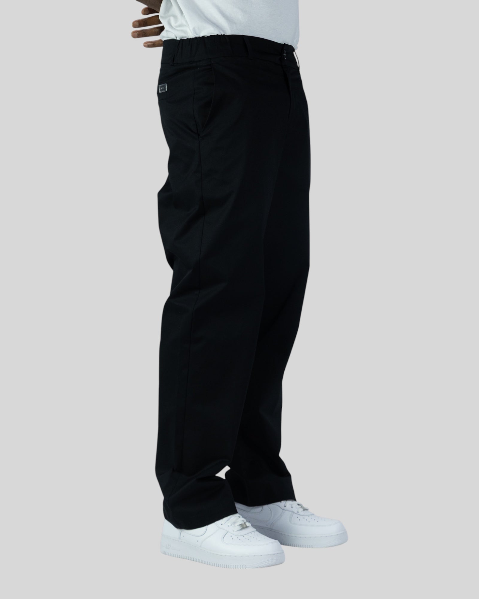 Pantaloni Chino Baggy Nero Sol-68 Soldier