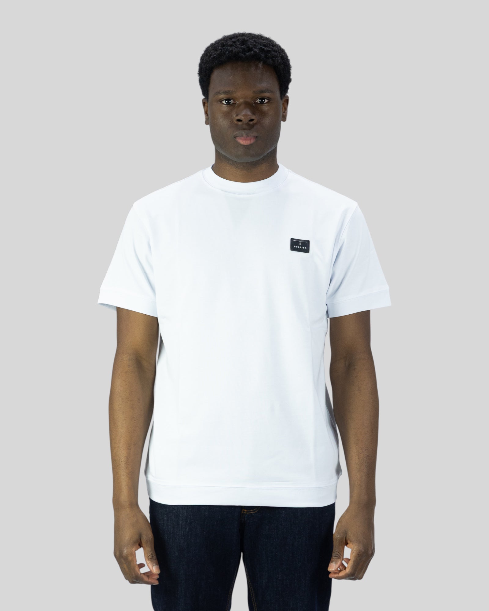 T-Shirt Patch Sol-33 Bianco Soldier