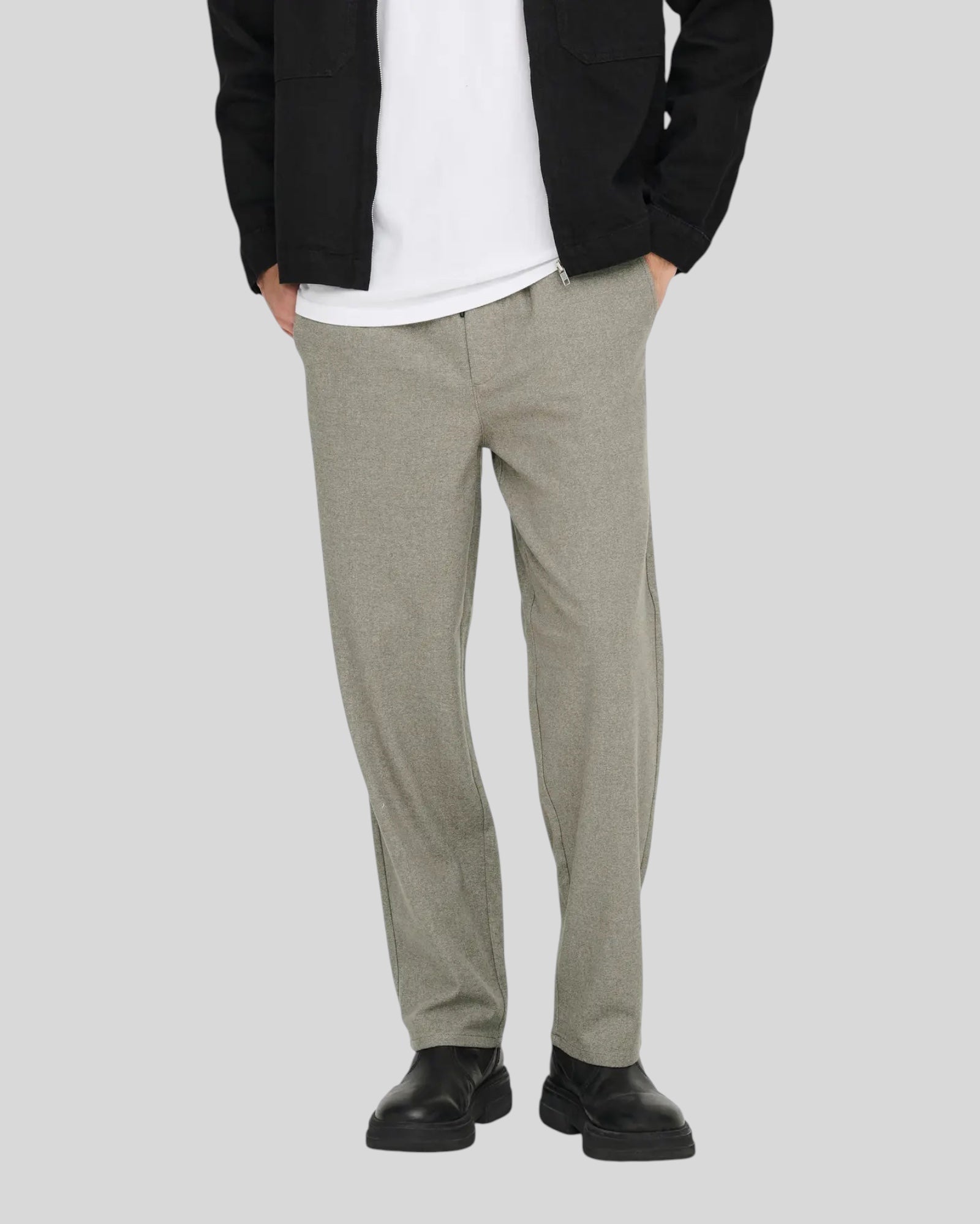 Pantalone Con Elastico Onsmark Sius Pique Brushed 0353 Falcon 22035990 Only & Sons