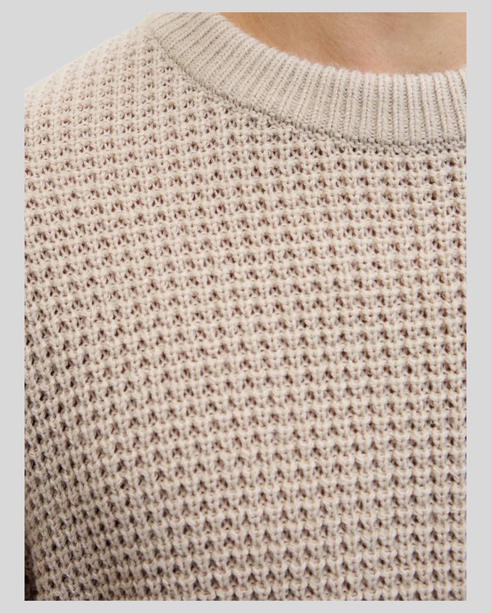 Maglione Girocollo Jjglobal Knit Crew Moonbeam 12287594 Jack & Jones